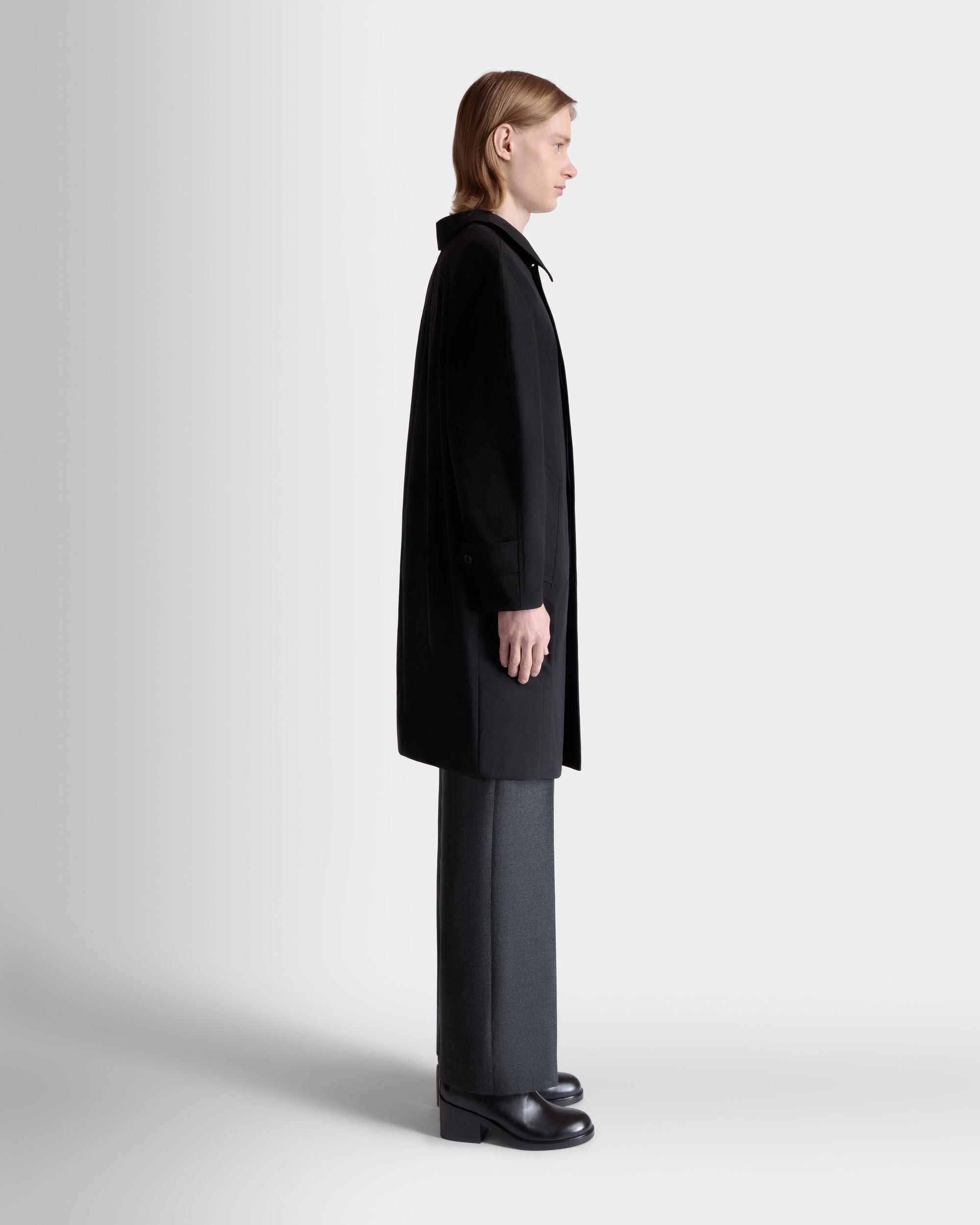 Mantel Aus Schwarzem Polyester - Homme - Bally - 05