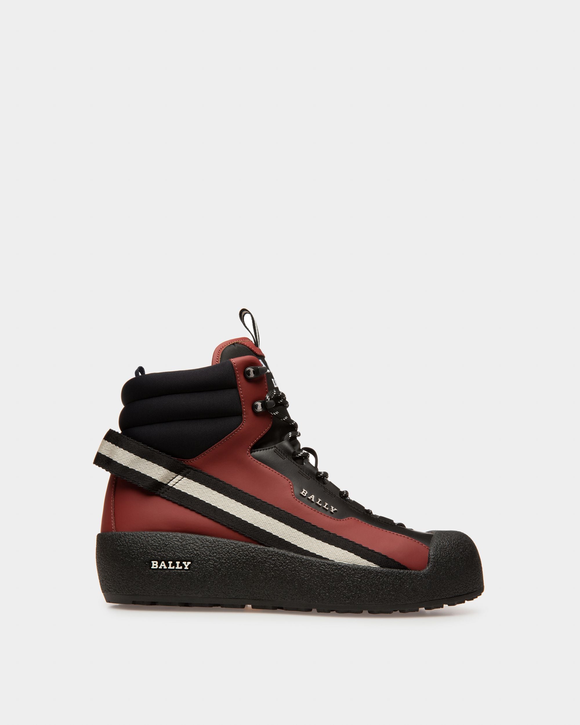 Clyde Bottes De Neige En Cuir Rouge Et Noir Héritage - Homme - Bally - 01
