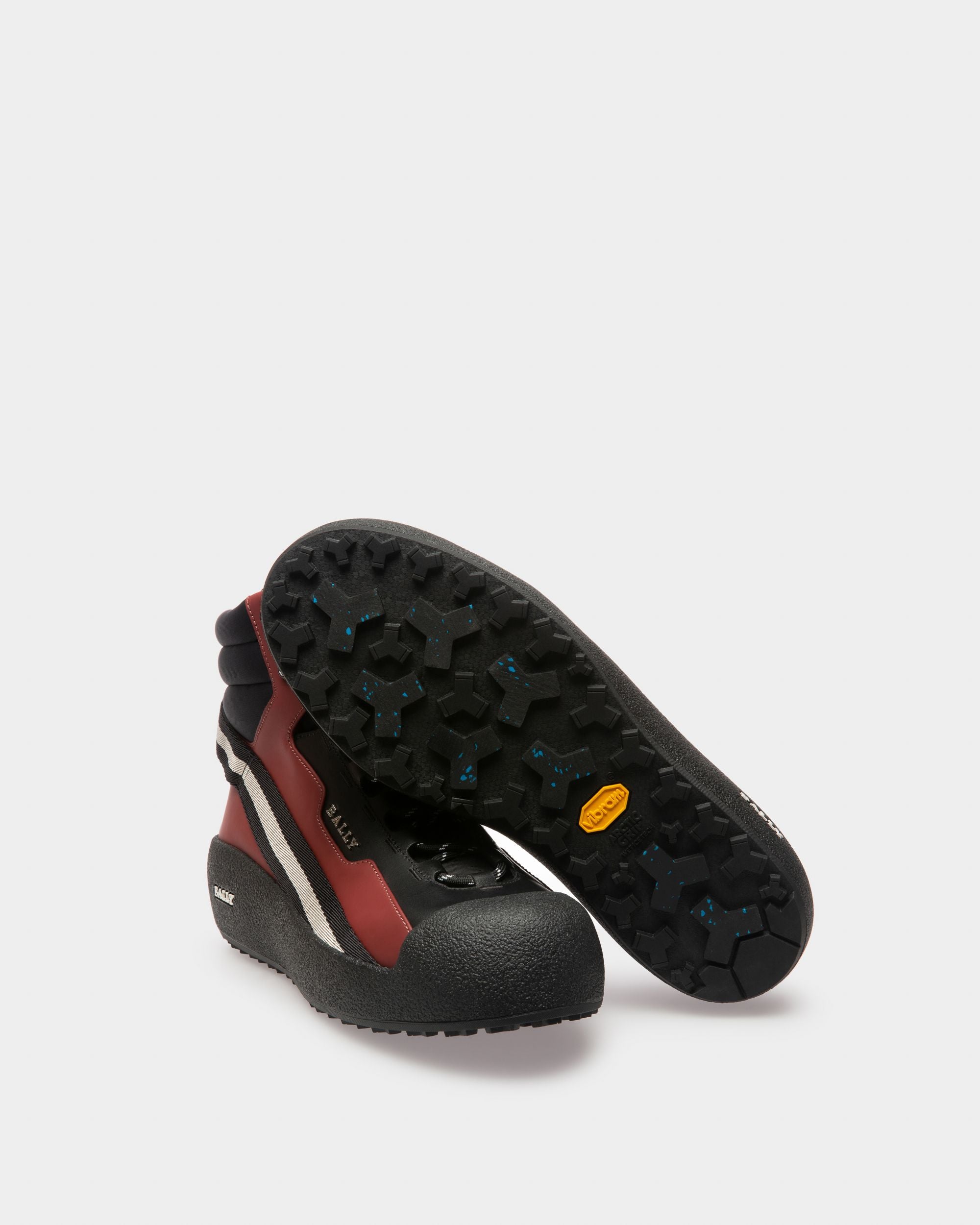 Clyde Bottes De Neige En Cuir Rouge Et Noir Héritage - Homme - Bally - 05