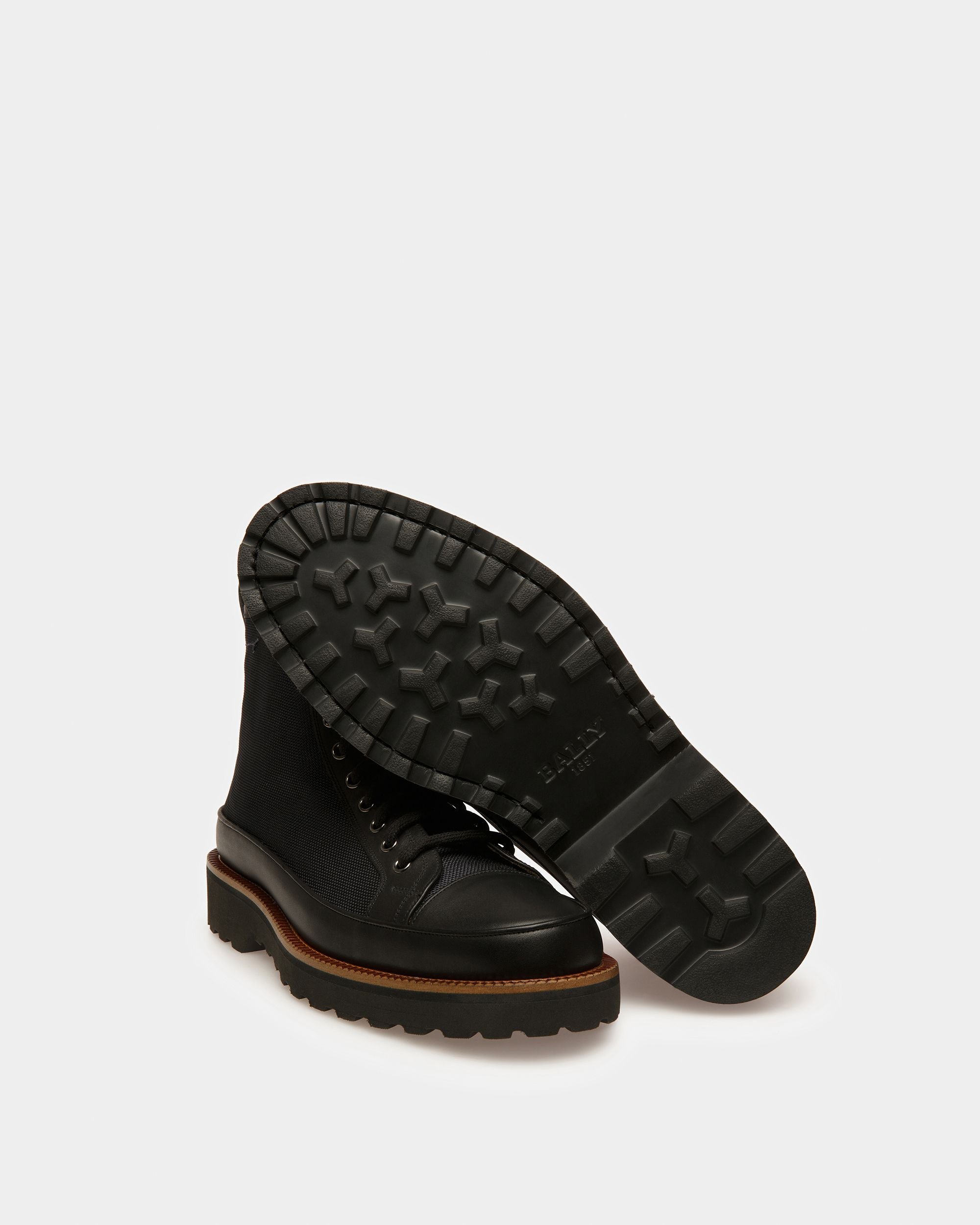 Nortis Stivali In Pelle, Tessuto E Materiale Sintetico Blu Scuro E Nero - Uomo - Bally - 05