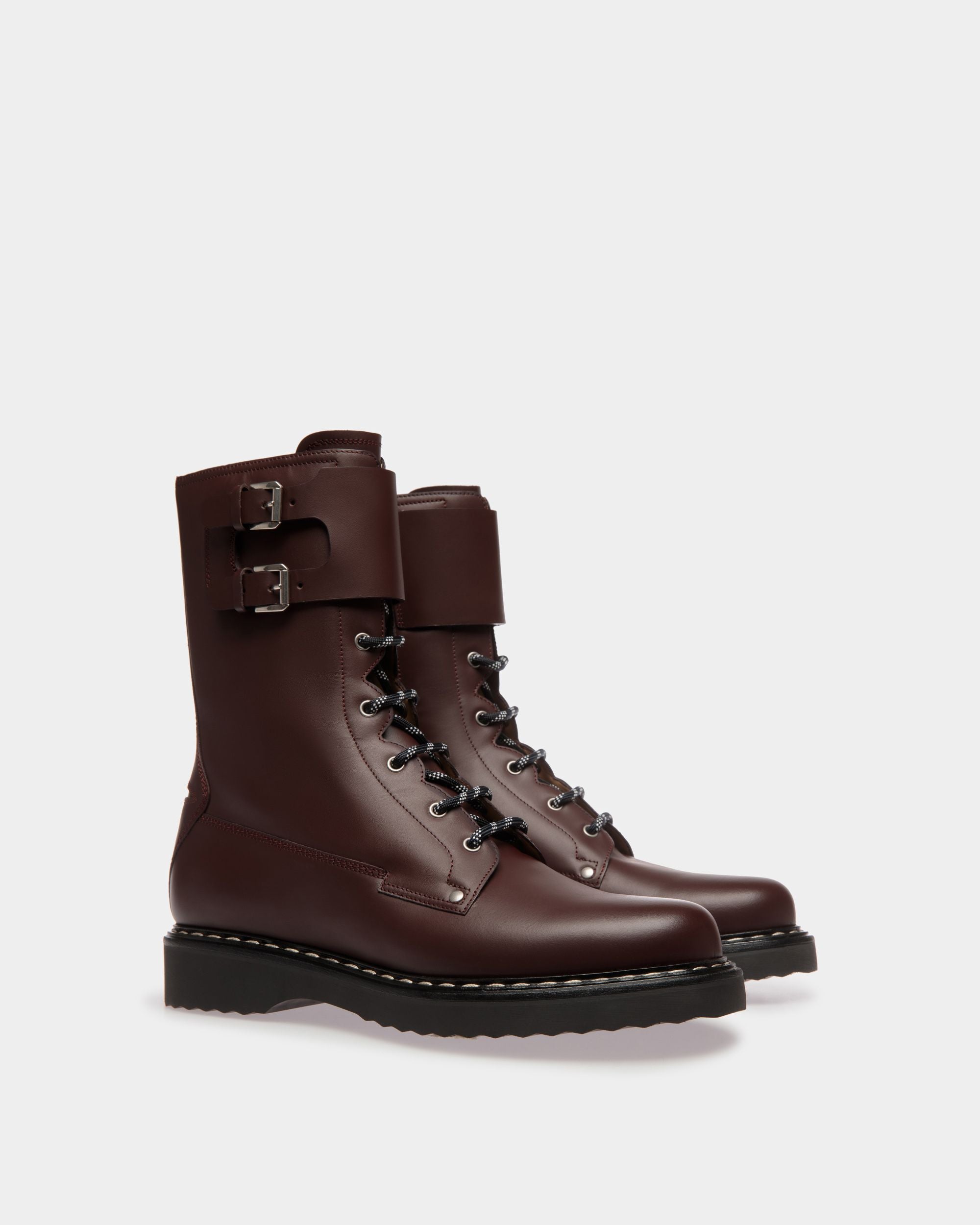 Neasden Schnürstiefel Aus Leder In Burgunder - Herren - Bally - 03