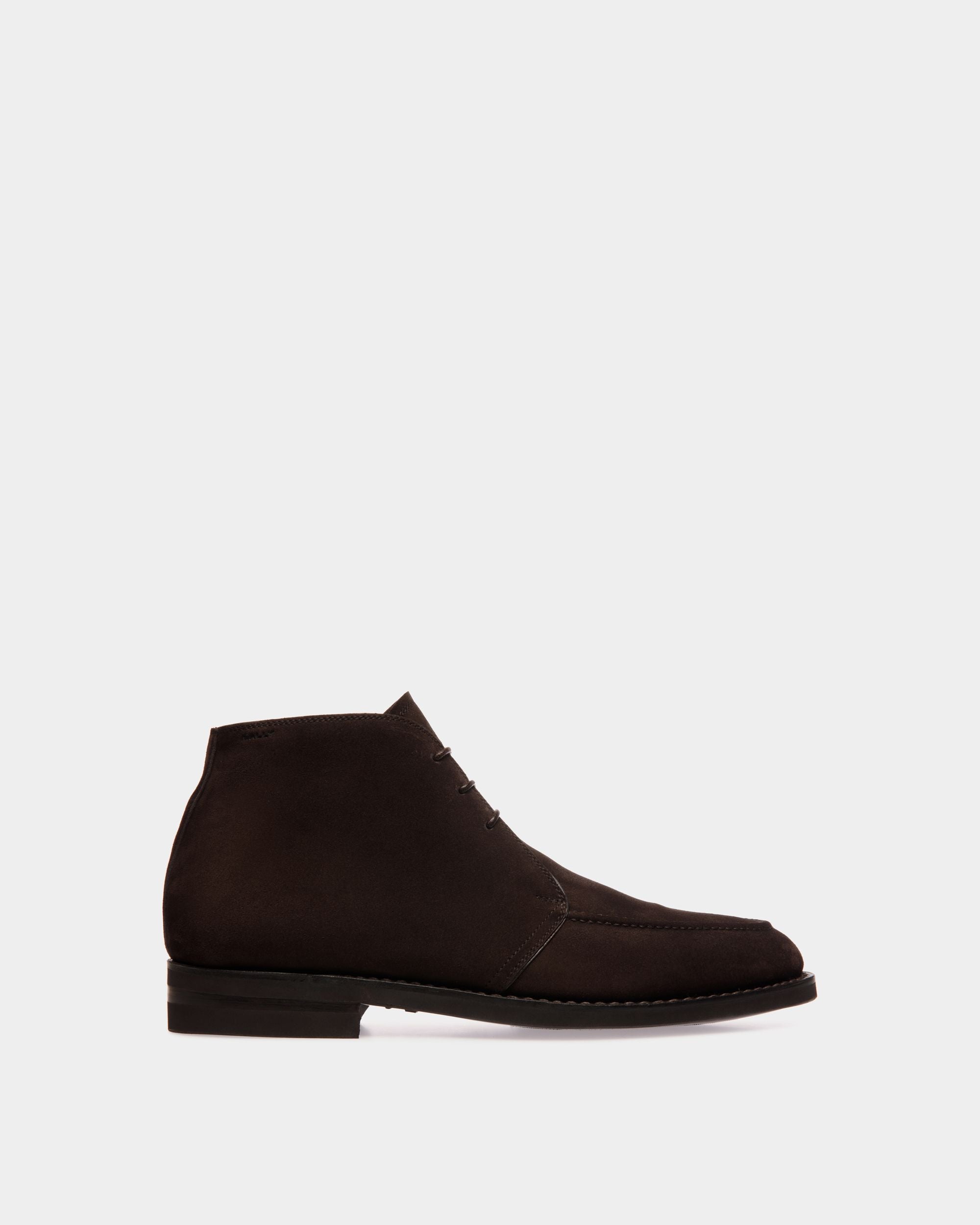 Schoenen Bootie Aus Veloursleder In Ebenholzschwarz - Herren - Bally - 01