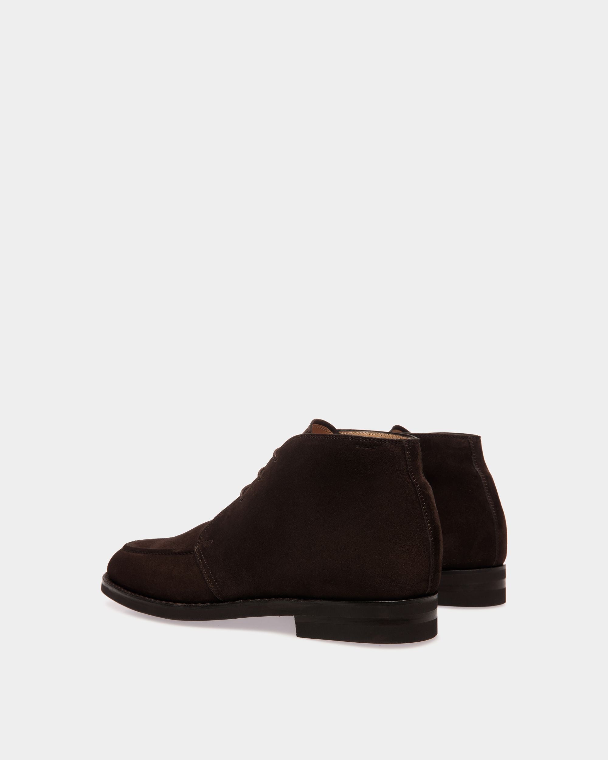 Schoenen Bootie Aus Veloursleder In Ebenholzschwarz - Herren - Bally - 03