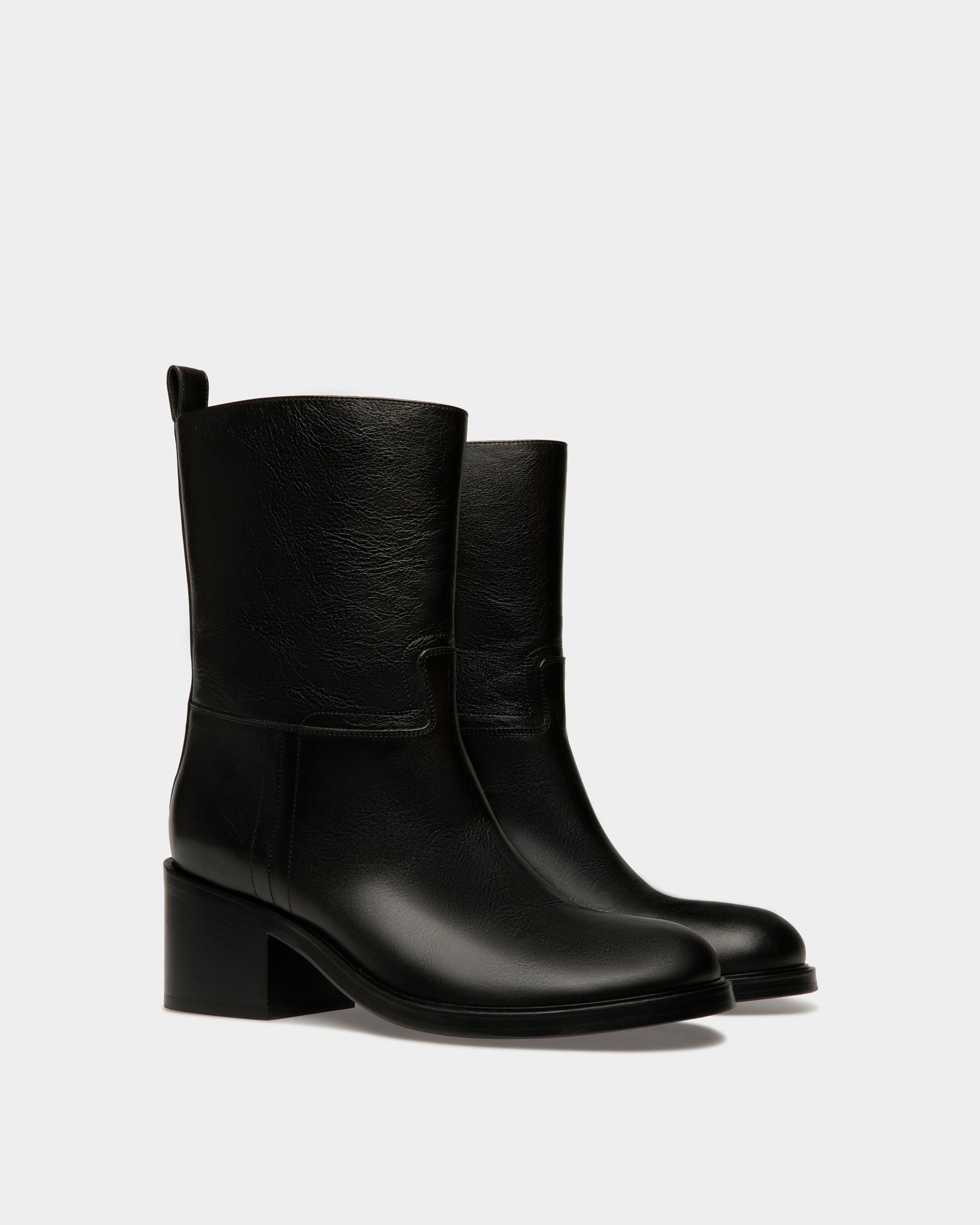 Botte Peggy En Cuir Noir - Homme - Bally - 03