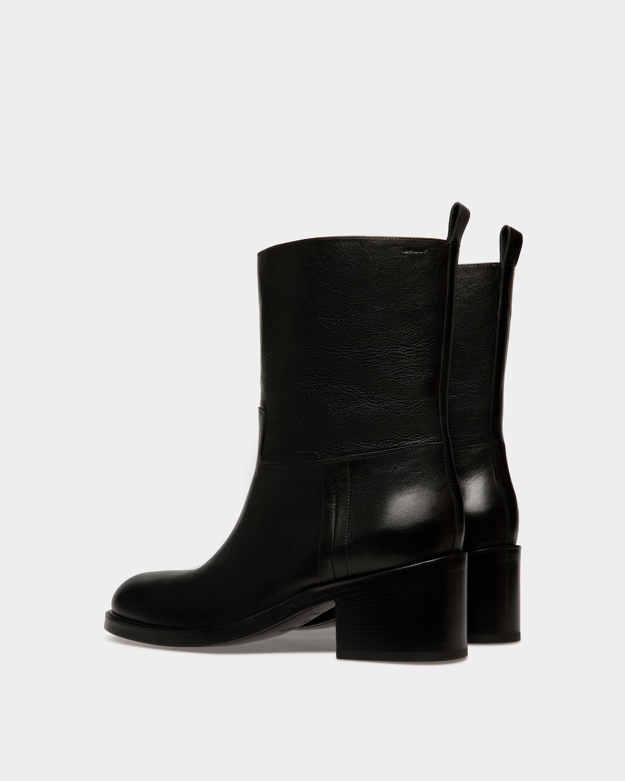 Botte Peggy En Cuir Noir - Homme - Bally - 04