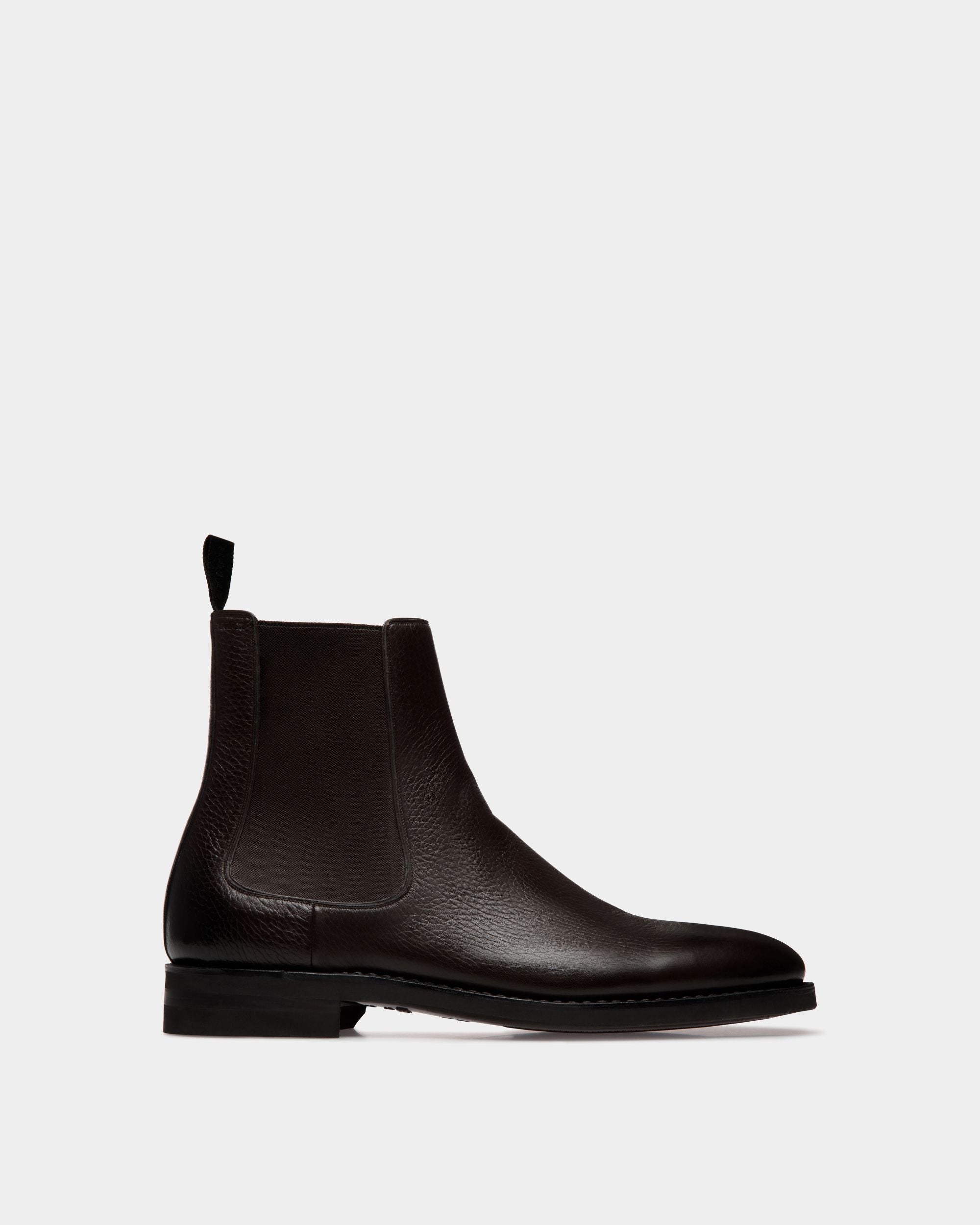 Bottine Scribe Un En Cuir De Cerf Ebano - Homme - Bally - 01