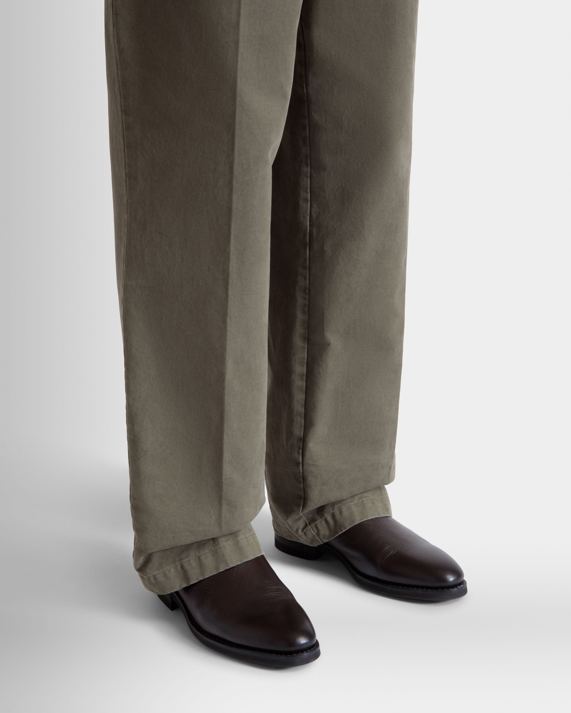 Bottine Scribe Un En Cuir De Cerf Ebano - Homme - Bally - 02