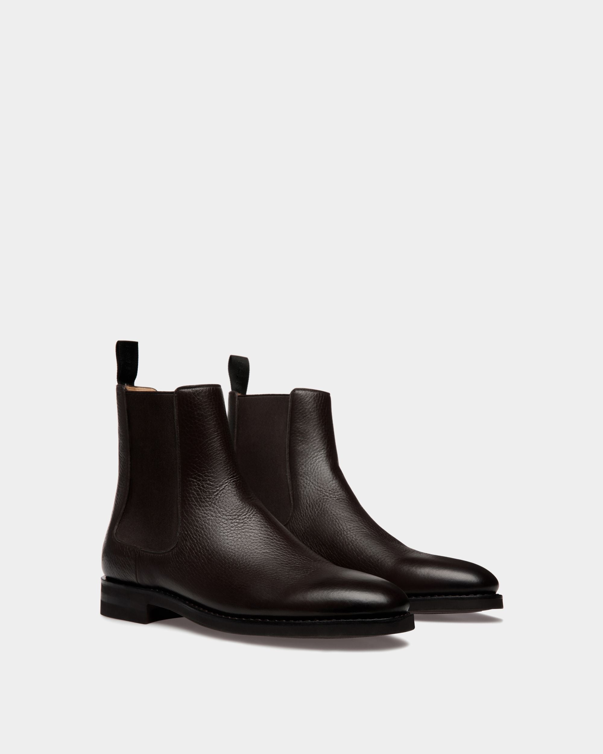 Bottine Scribe Un En Cuir De Cerf Ebano - Homme - Bally - 03