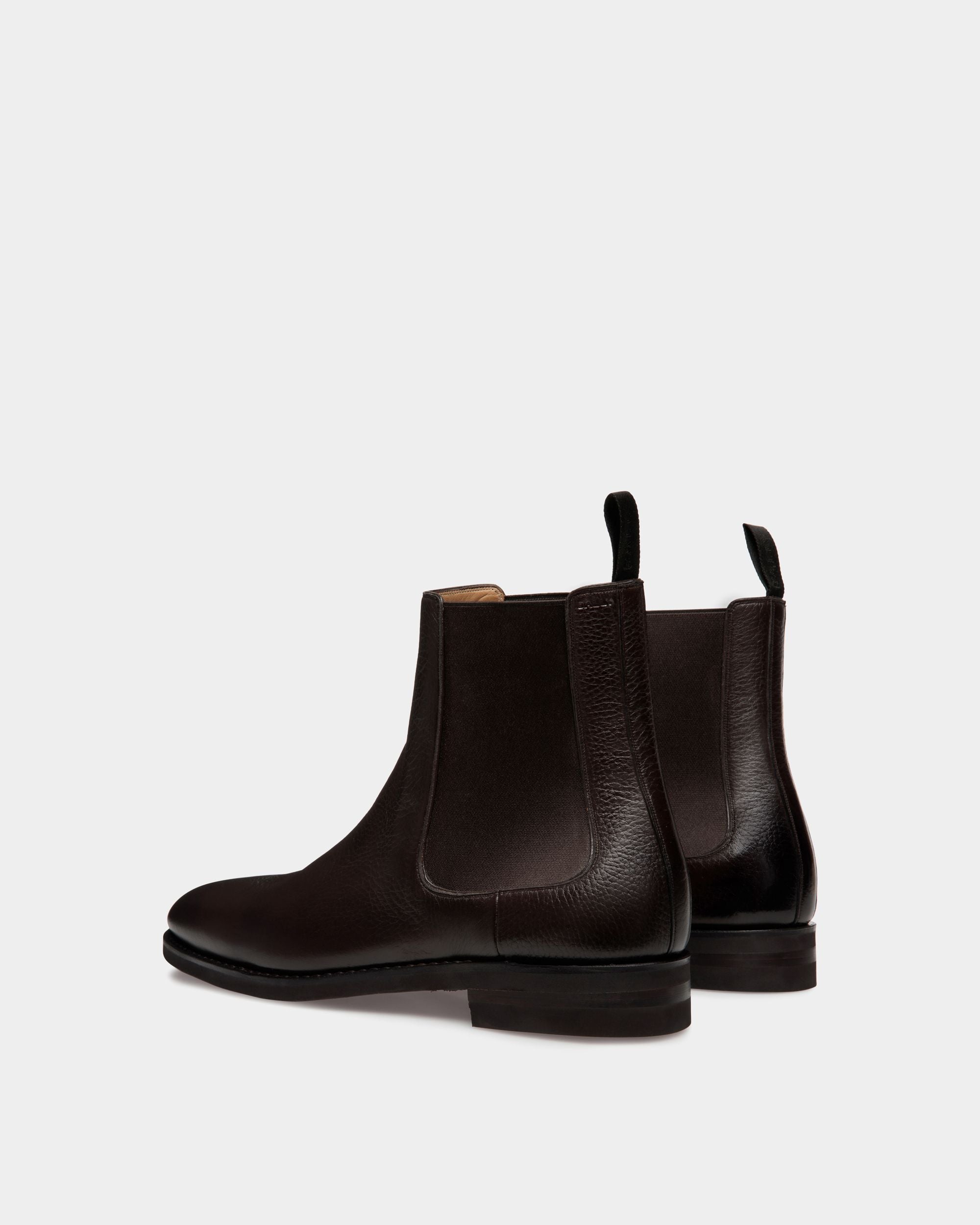Bottine Scribe Un En Cuir De Cerf Ebano - Homme - Bally - 04