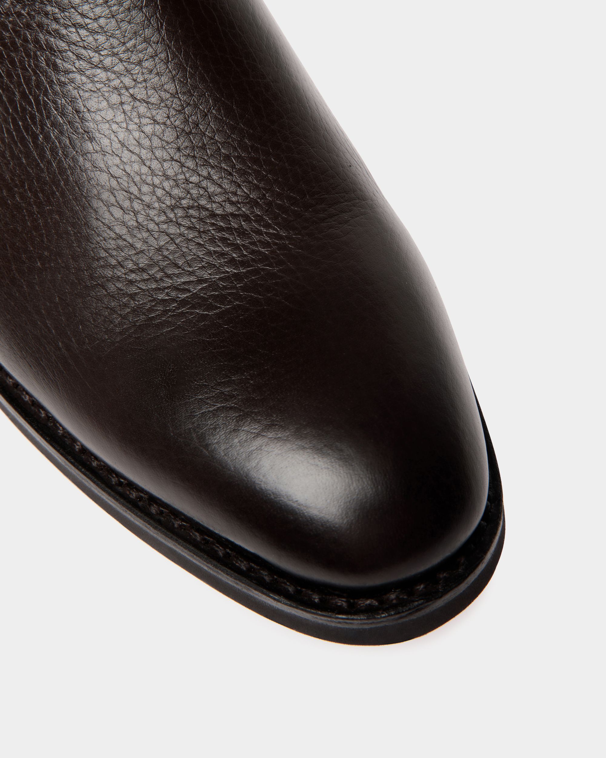 Bottine Scribe Un En Cuir De Cerf Ebano - Homme - Bally - 05