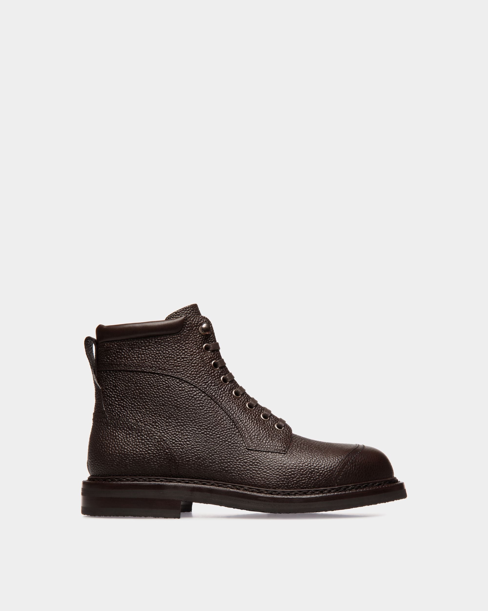 Norwelt Bootie In Ebano Grained Leather - Men's - Bally - 01
