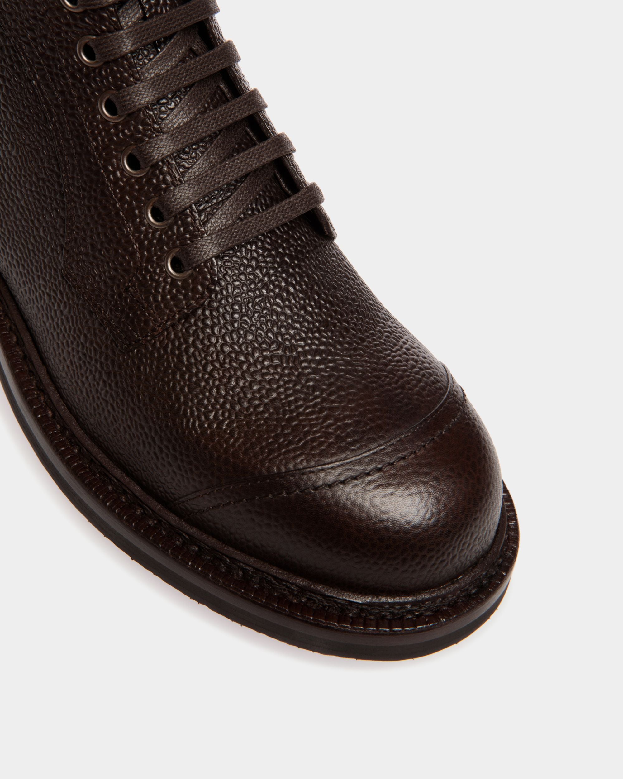 Norwelt Bootie In Ebano Grained Leather - Men's - Bally - 06