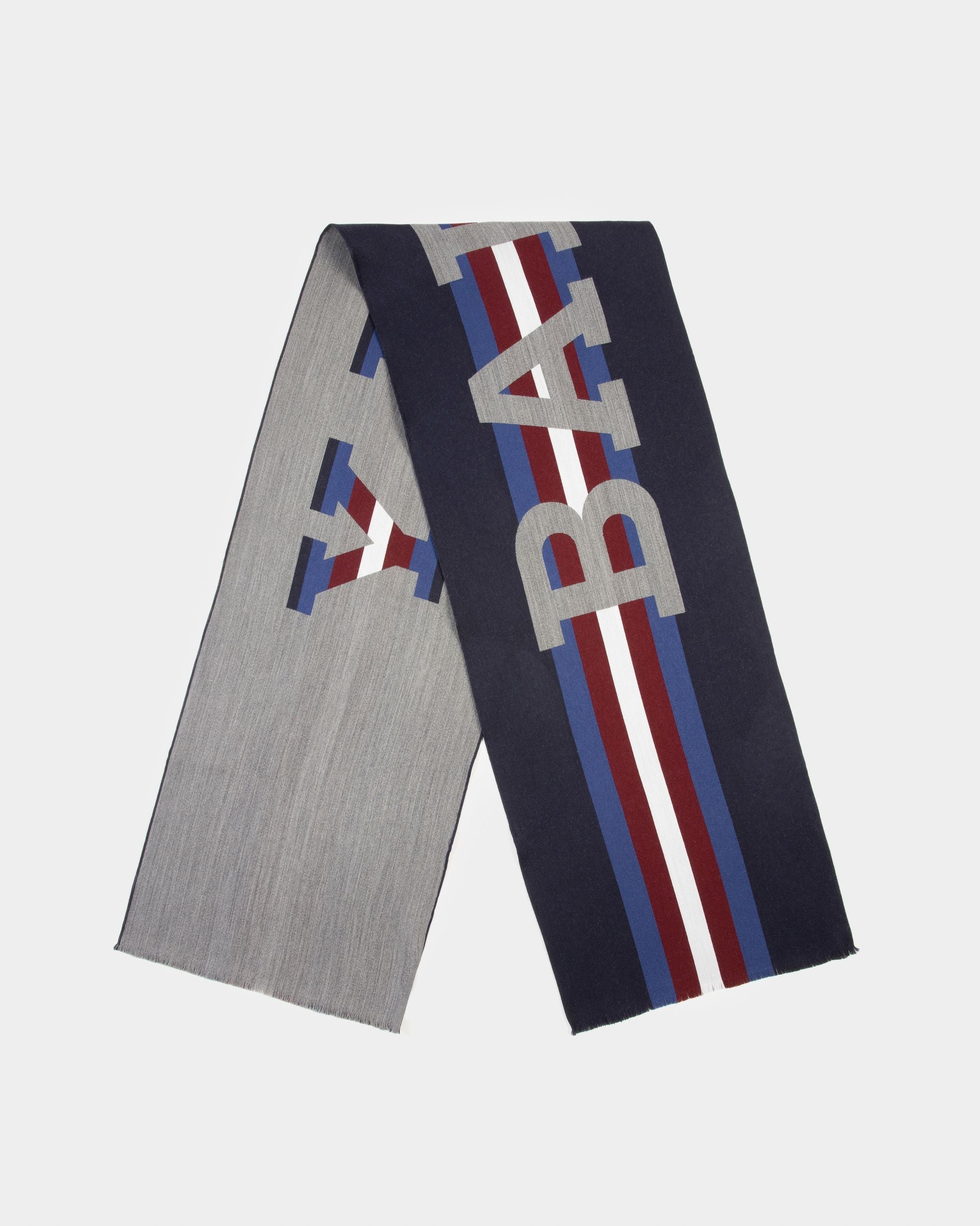 Sciarpa In Misto Seta Bally Stripe - Uomo - Bally - 01