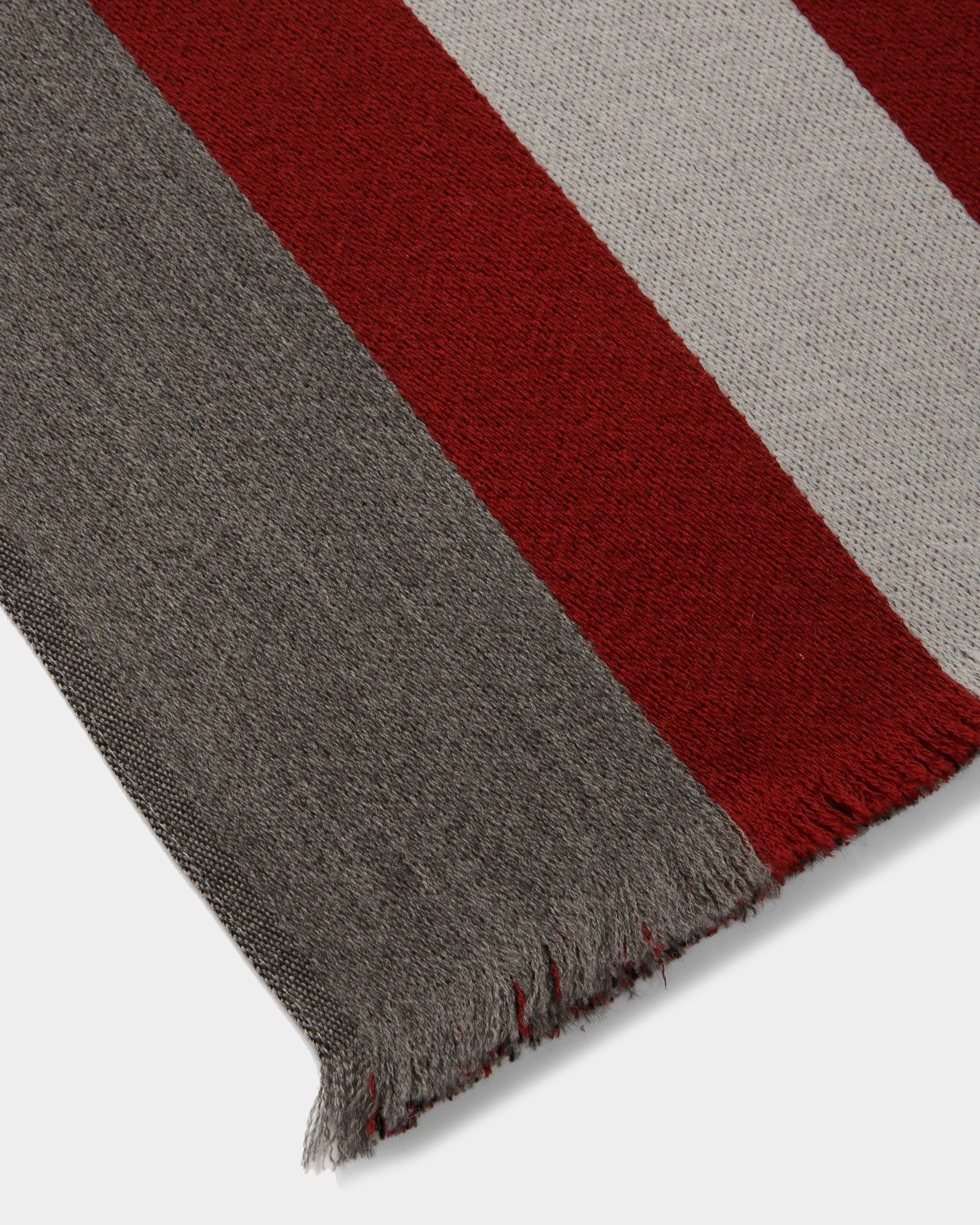 Sciarpa Jacquard In Lana Color Antracite - Uomo - Bally - 02