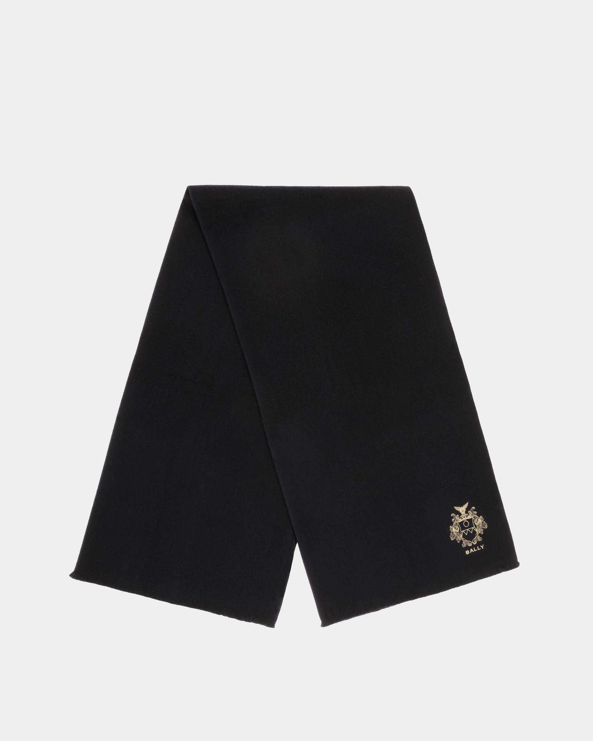 Schal Aus Einer Wollmischung In Navy Blue Aus Der Adrien Brody Travel-Kollektion - Herren - Bally - 01
