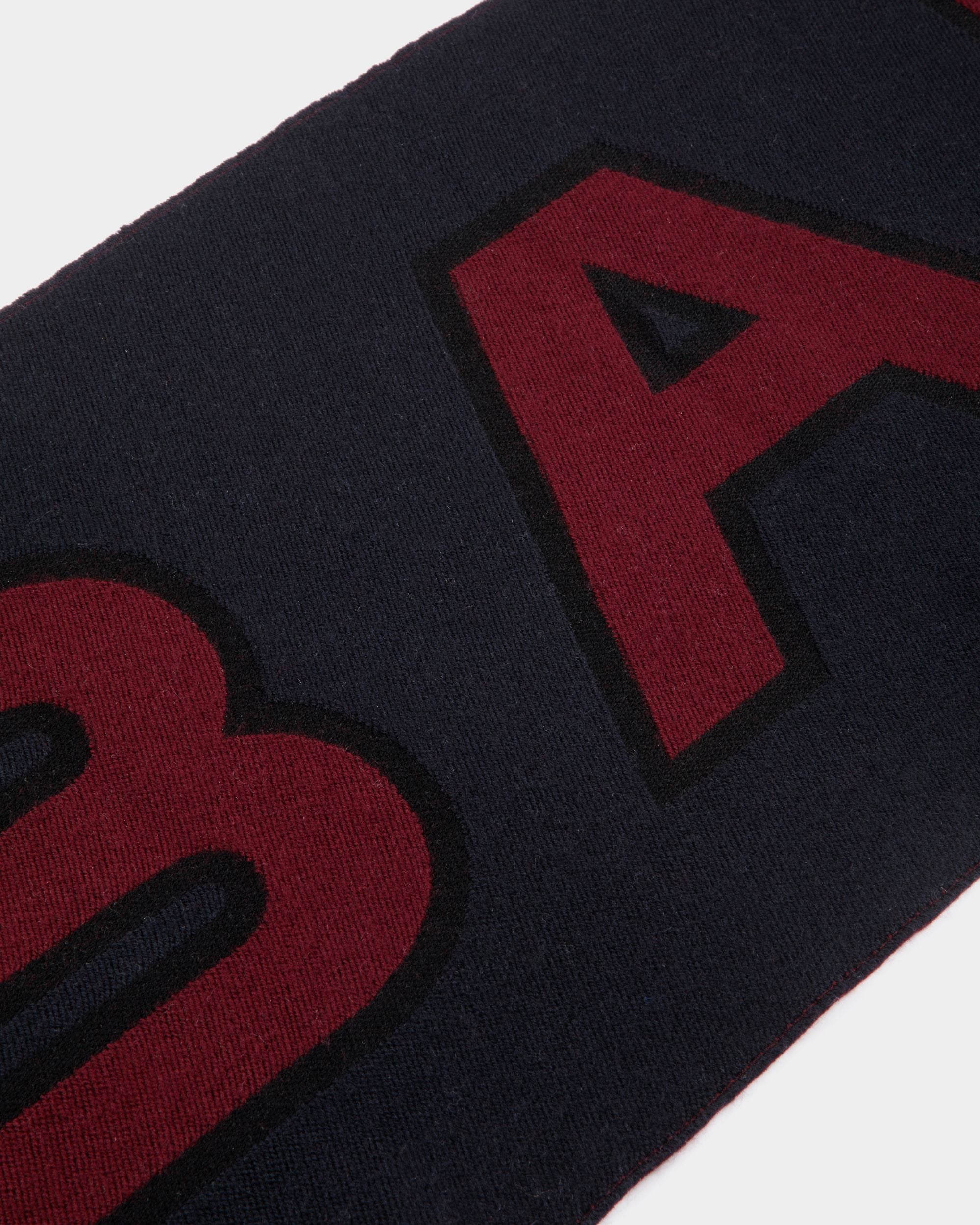 Écharpe Avec Logo En Laine Navy Blue Et Andorra - Homme - Bally - 01