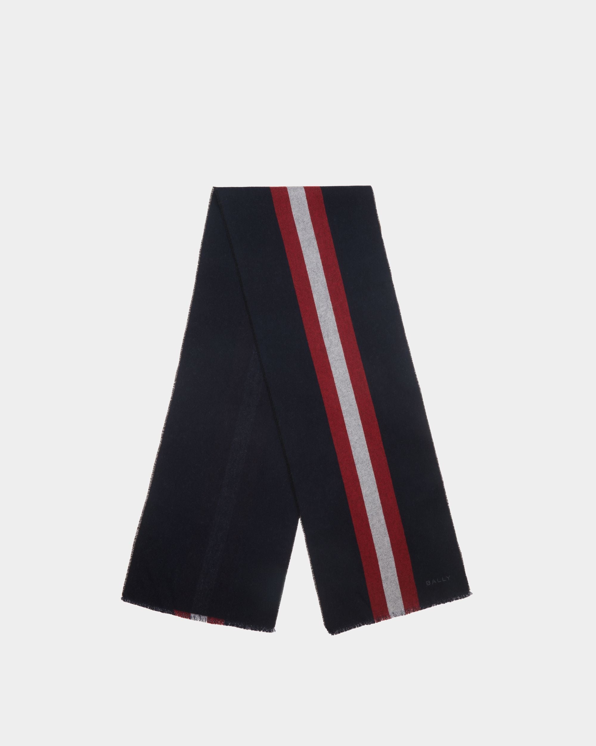Sciarpa In Lana Navy Blue - Uomo - Bally - 01
