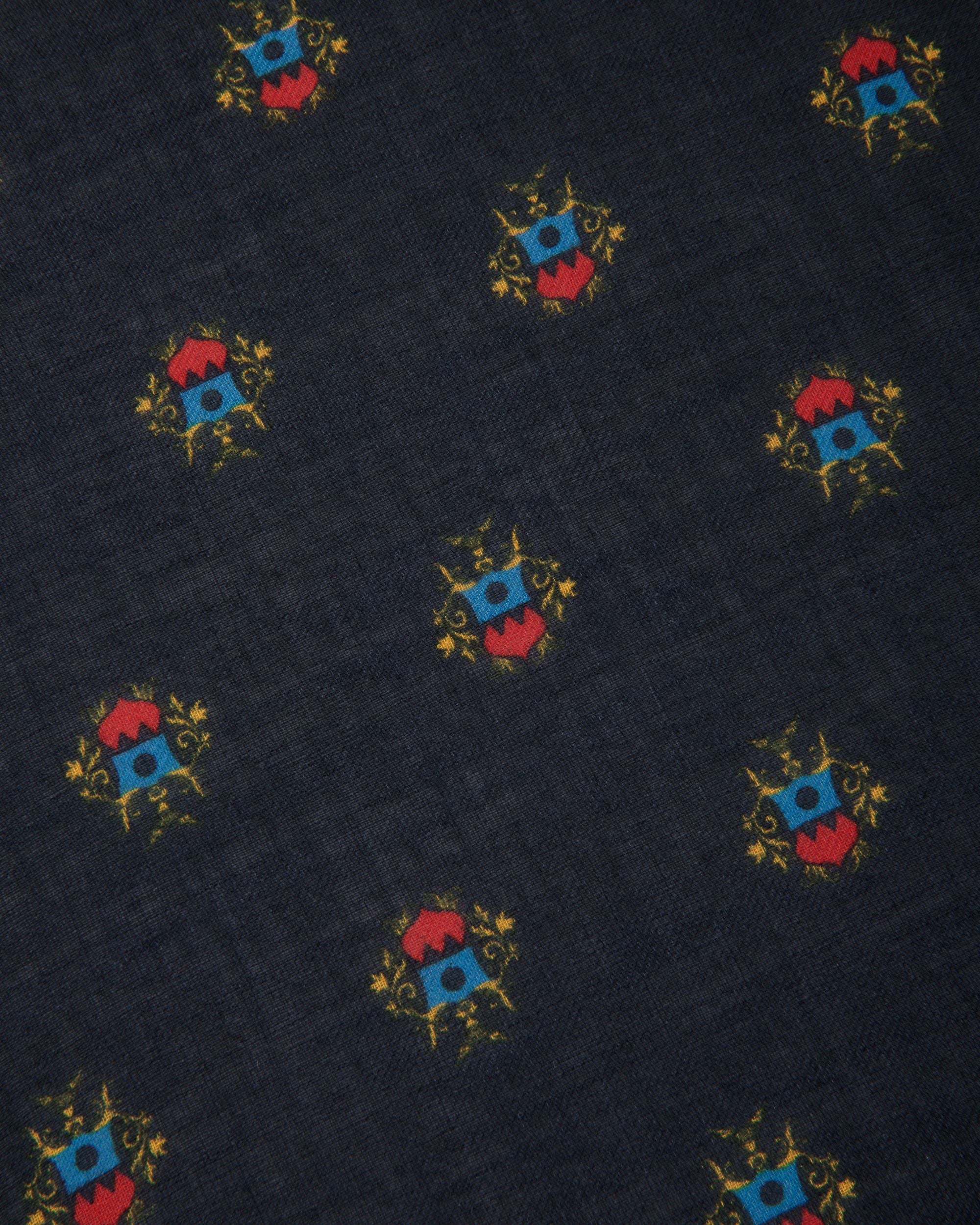 Sciarpa Con Stampa Bally Crest Allover In Modal E Cashmere Navy Blue - Uomo - Bally - 03