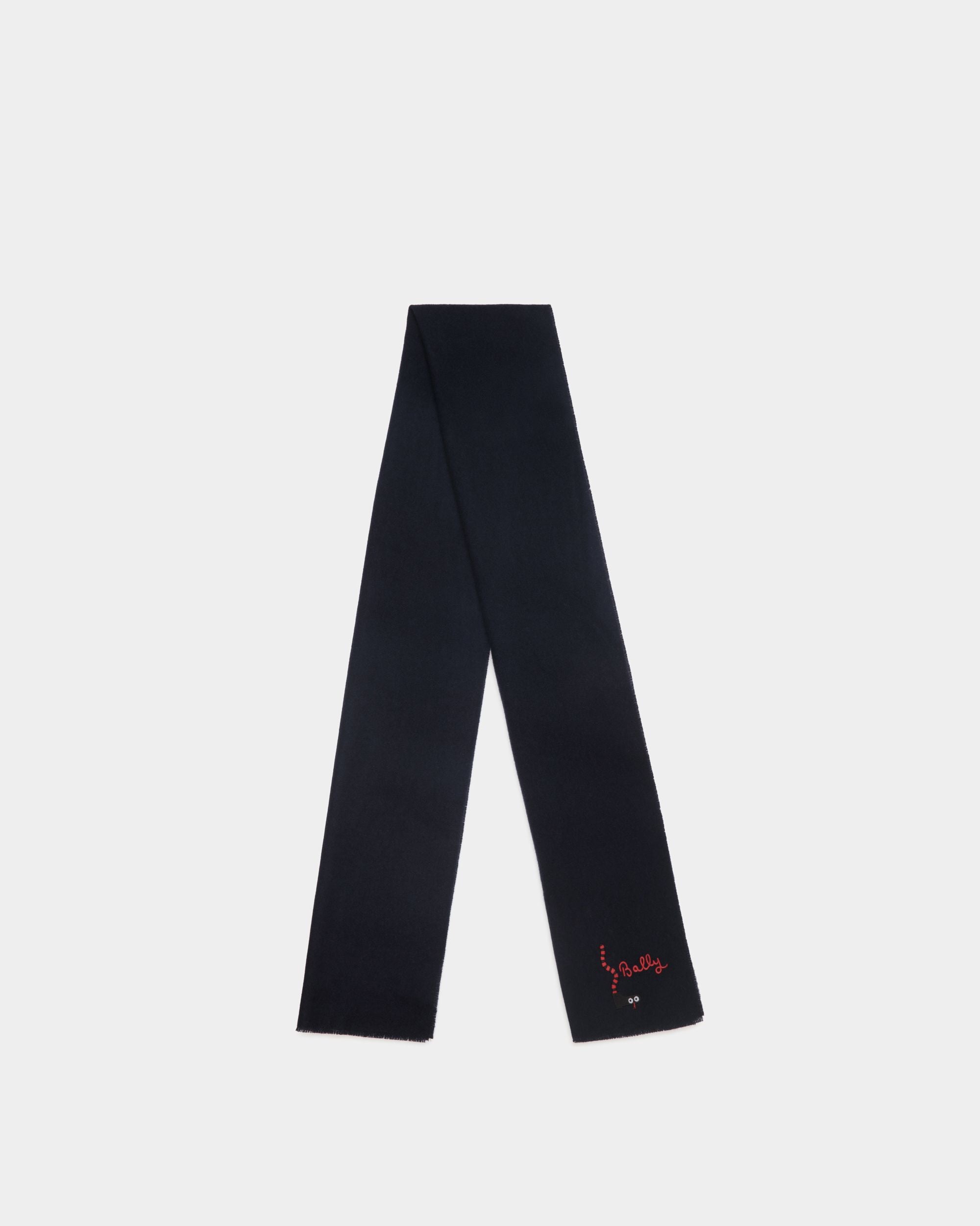 Sciarpa In Lana Navy Blue - Uomo - Bally - 01