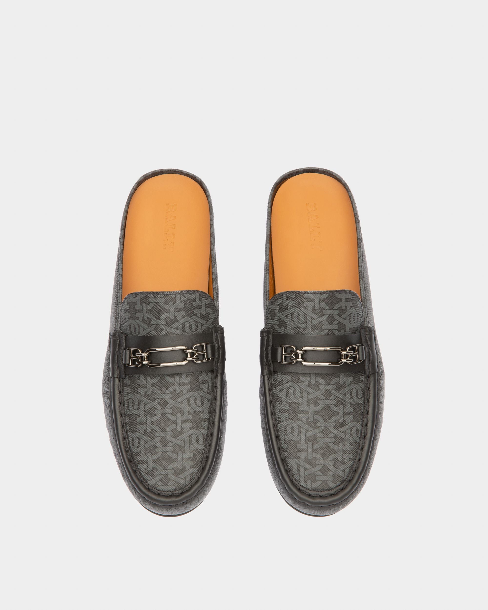 Chaussure Villeneuve Avec Imprimé Monogram Gris - Homme - Bally - 02