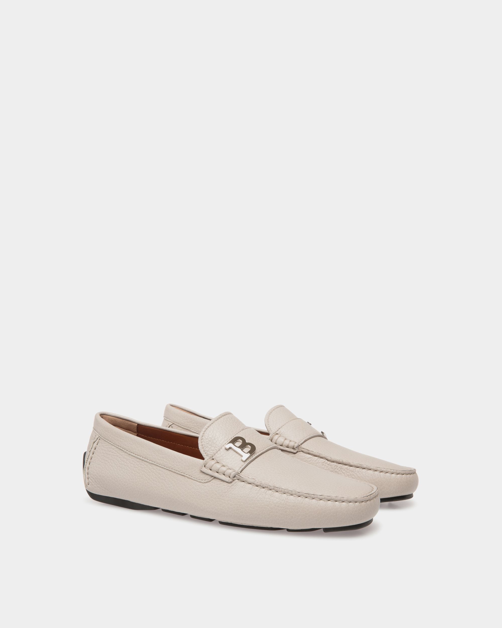 Drivers In Beige Leather - Men's - Bally - 02