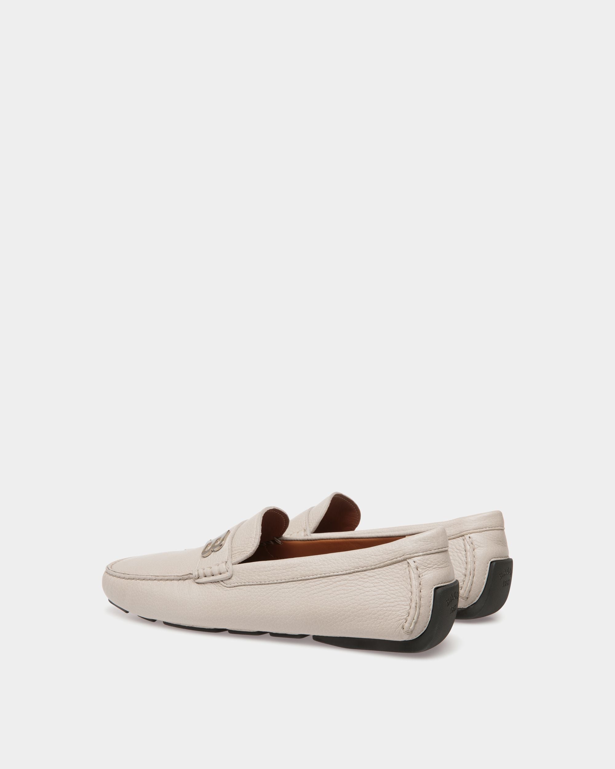 Drivers In Beige Leather - Men's - Bally - 03