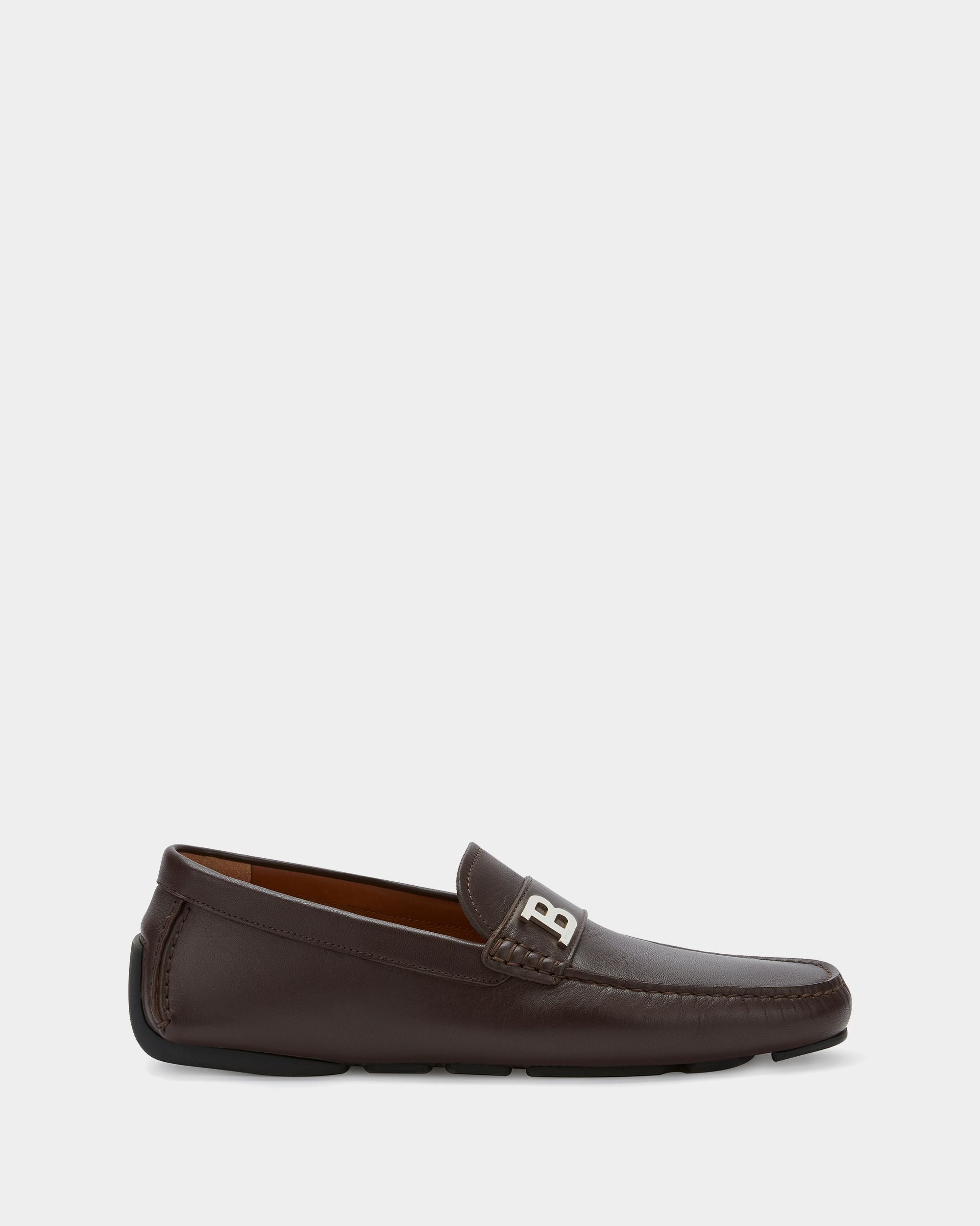 Driver in Brown Leather - Men's - Bally - 01
