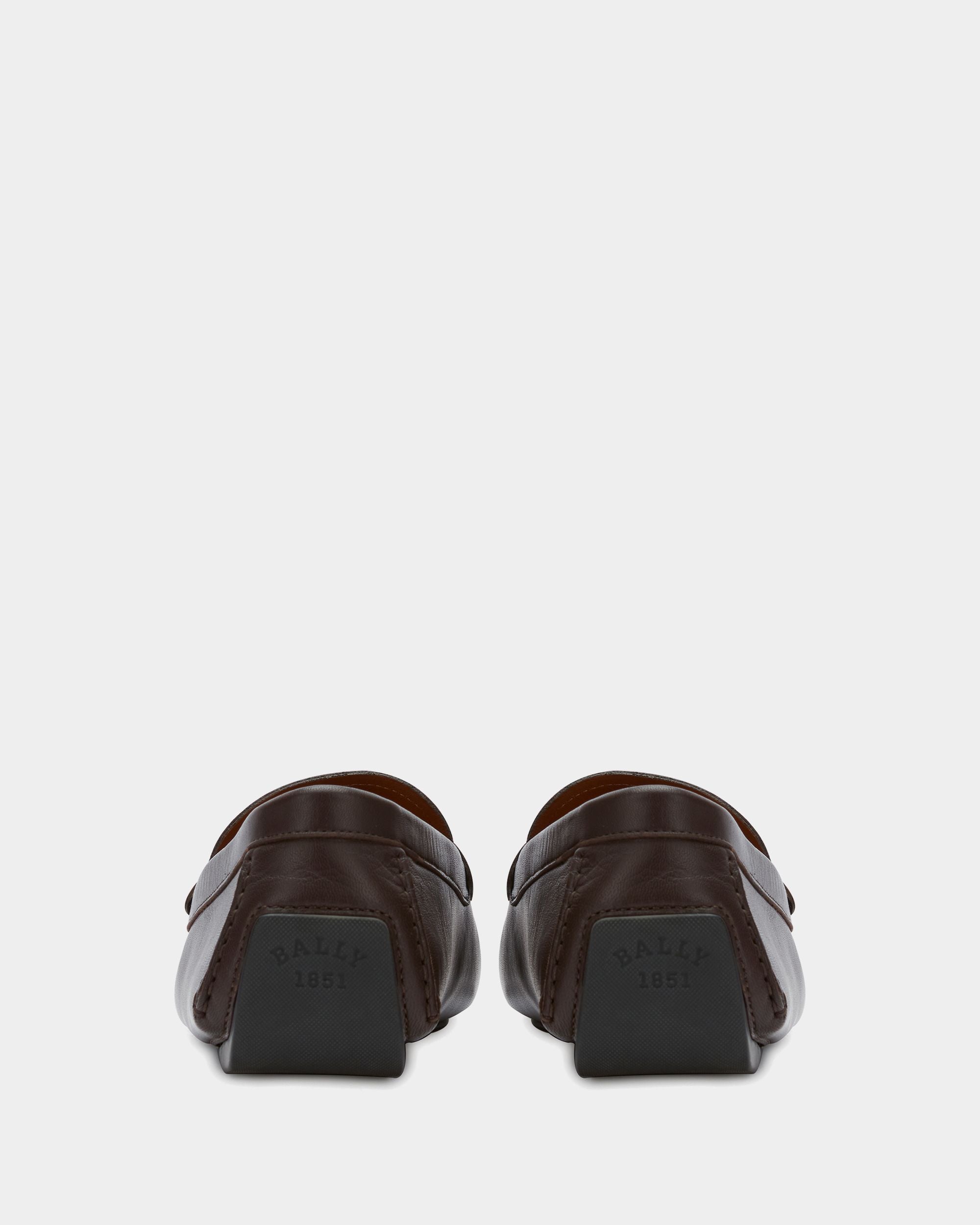 Driver in Brown Leather - Men's - Bally - 02