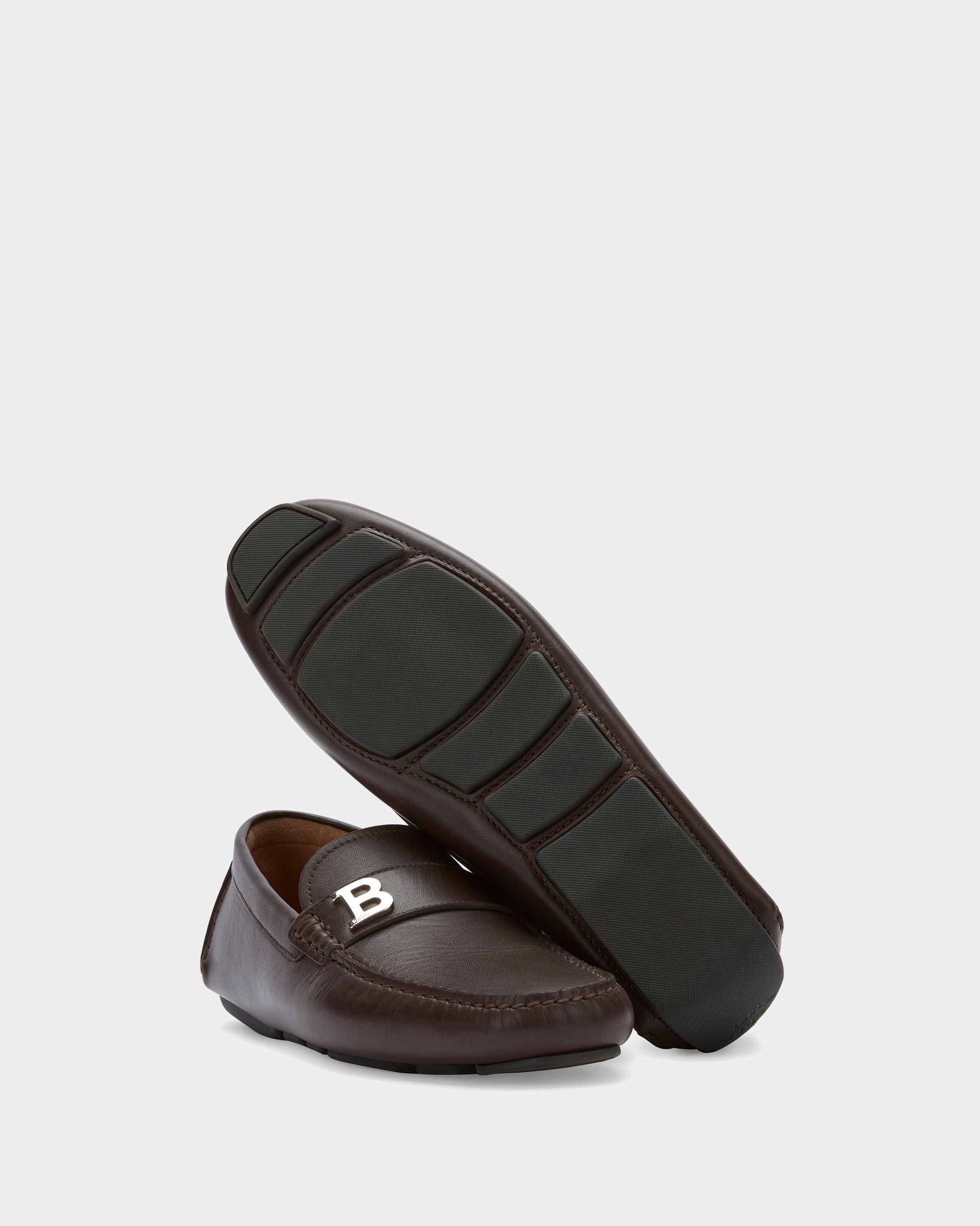 Driver in Brown Leather - Men's - Bally - 03