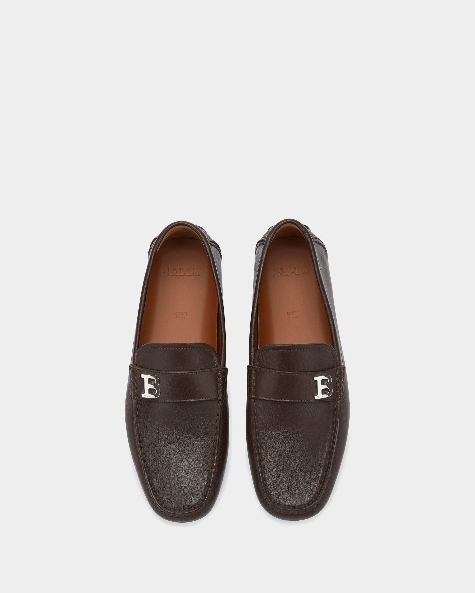 Driver in Brown Leather - Men's - Bally - 05