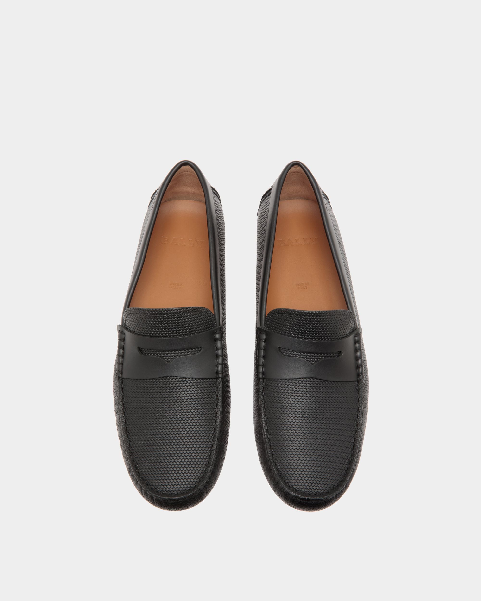 Schuh Driver Aus Geprägtem Leder In Schwarz - Herren - Bally - 04