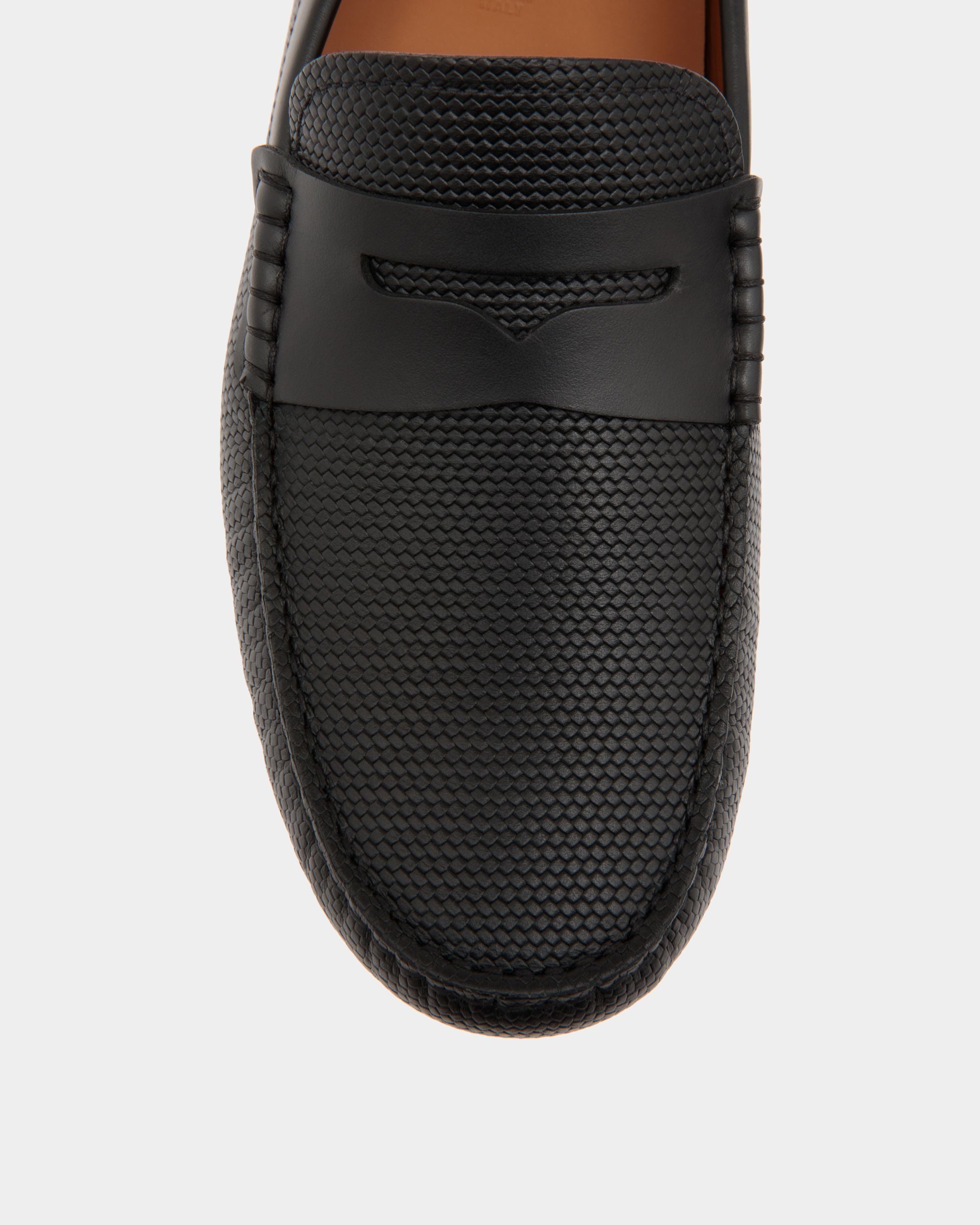 Schuh Driver Aus Geprägtem Leder In Schwarz - Herren - Bally - 05