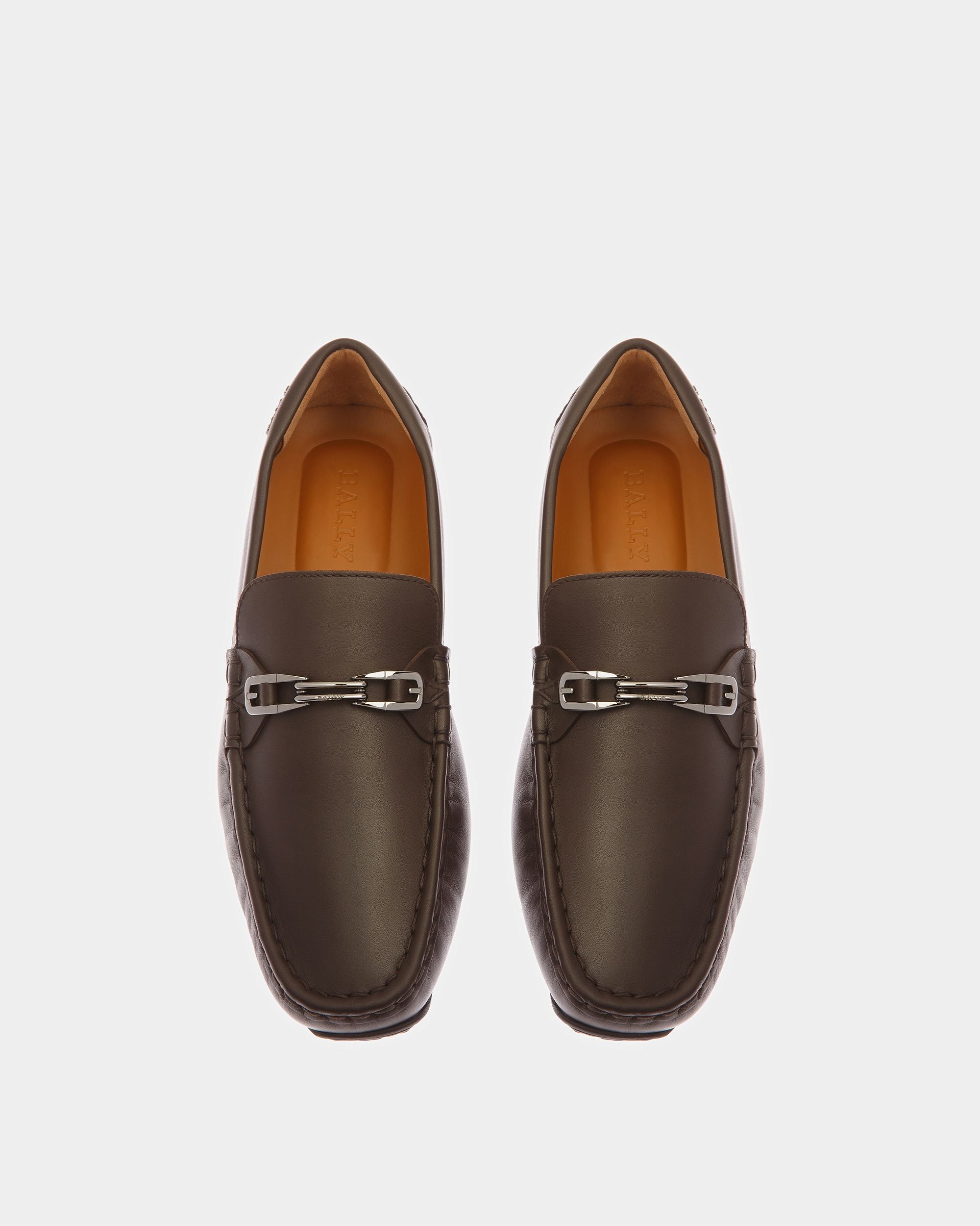 Pinter Chaussures De Conduite En Cuir Marron - Homme - Bally - 02