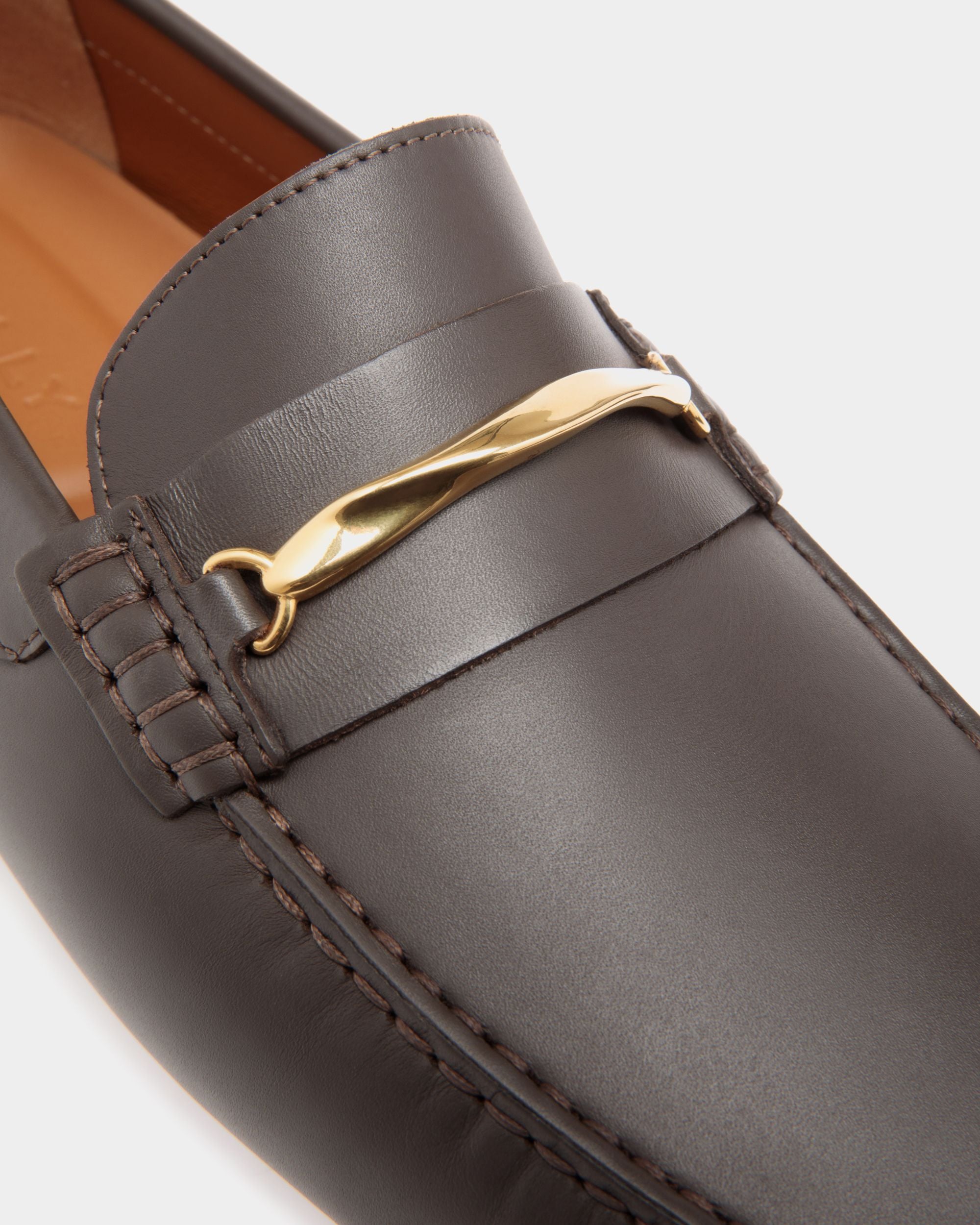 Chaussure Driver Pilot En Cuir Marron - Homme - Bally - 05