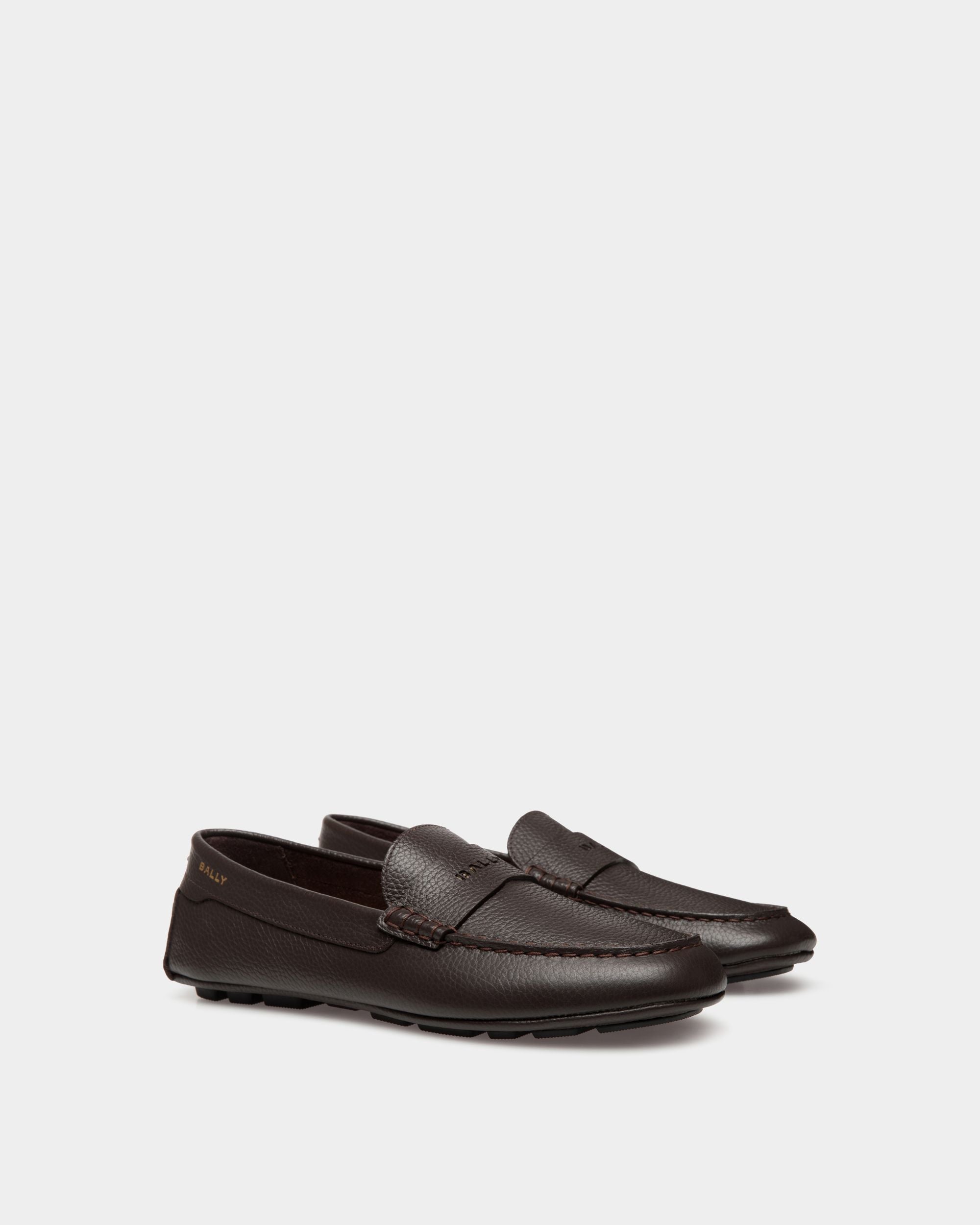 Driver Kerbs In Pelle Granata Color Ebano - Uomo - Bally - 02