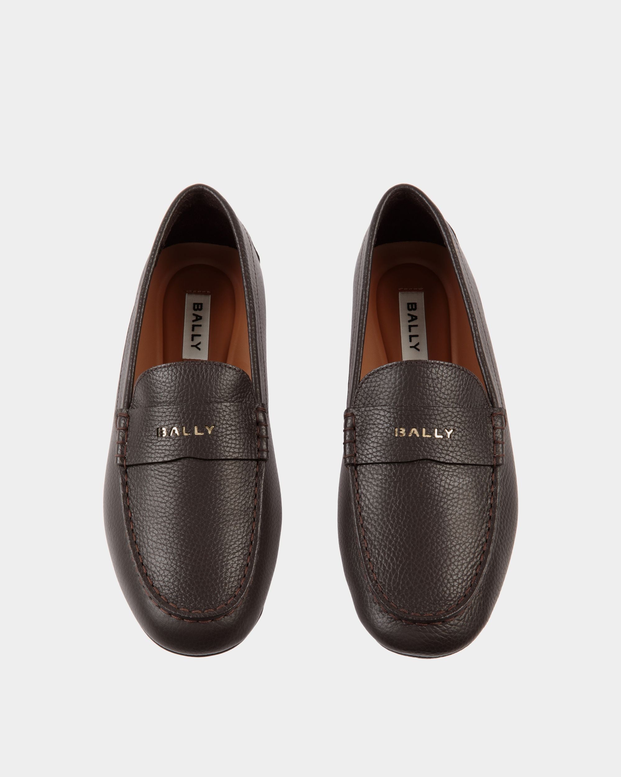 Driver Kerbs In Pelle Granata Color Ebano - Uomo - Bally - 04
