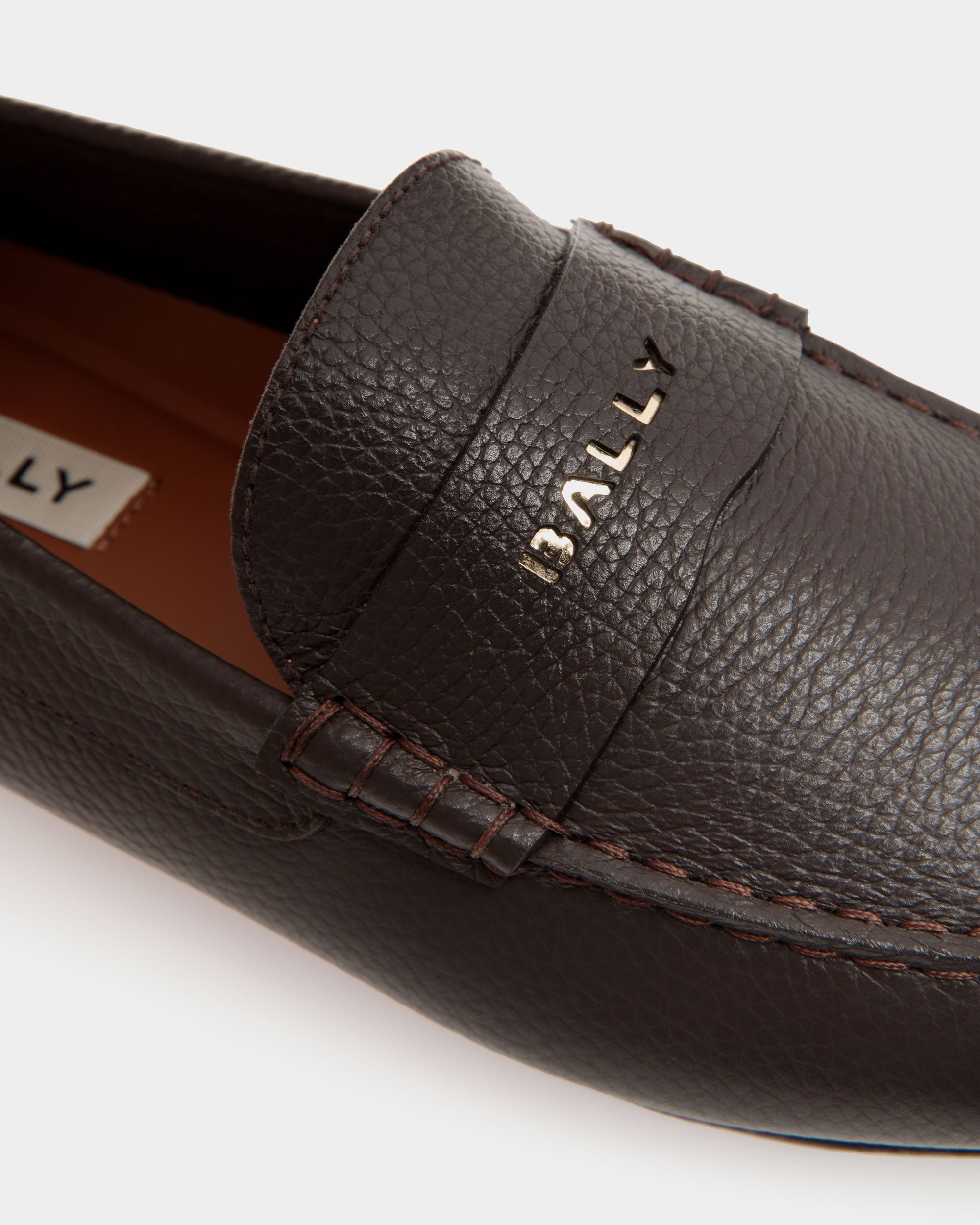 Driver Kerbs In Pelle Granata Color Ebano - Uomo - Bally - 05