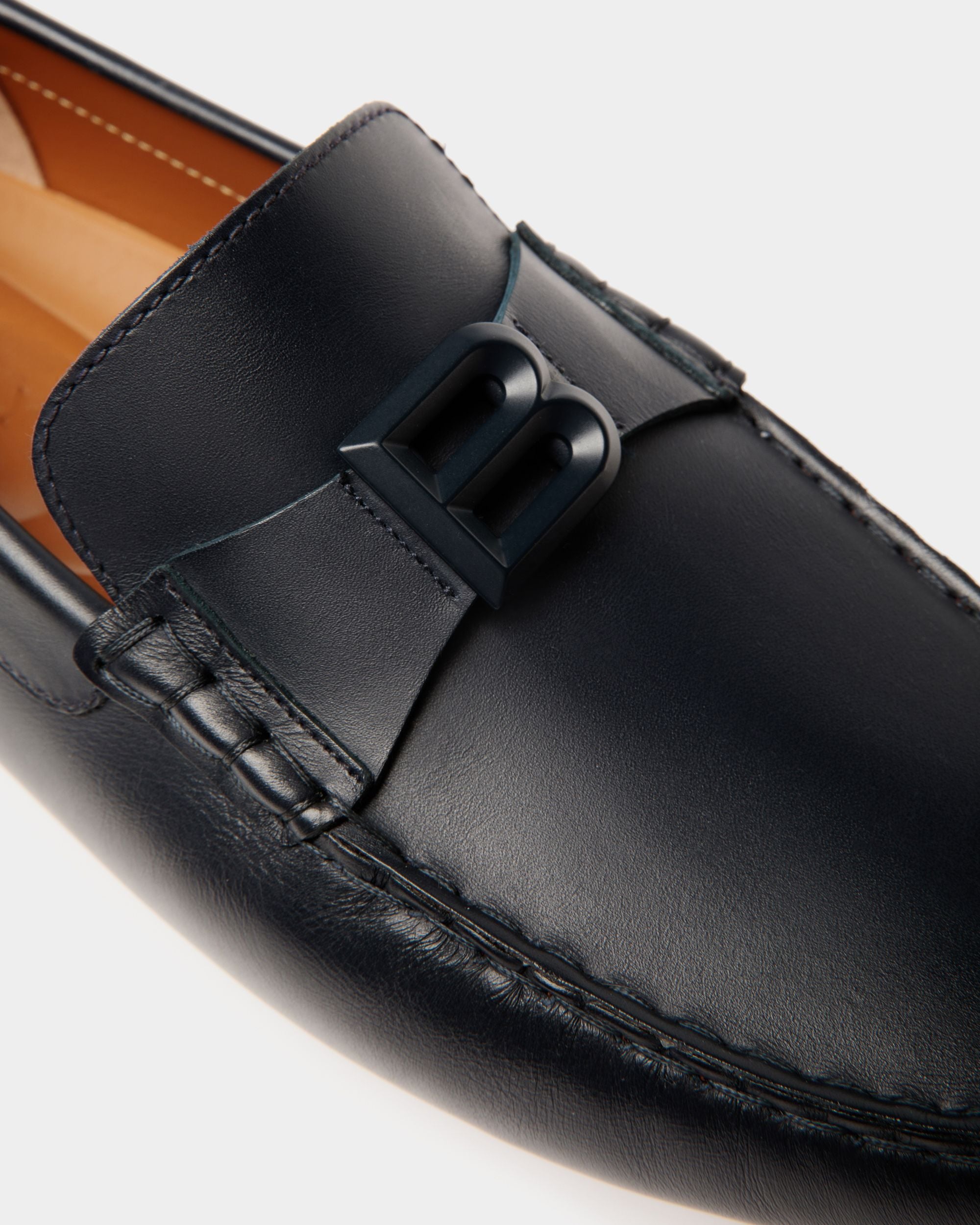 Chaussure Driver Pilot En Cuir Navy Blue - Homme - Bally - 04