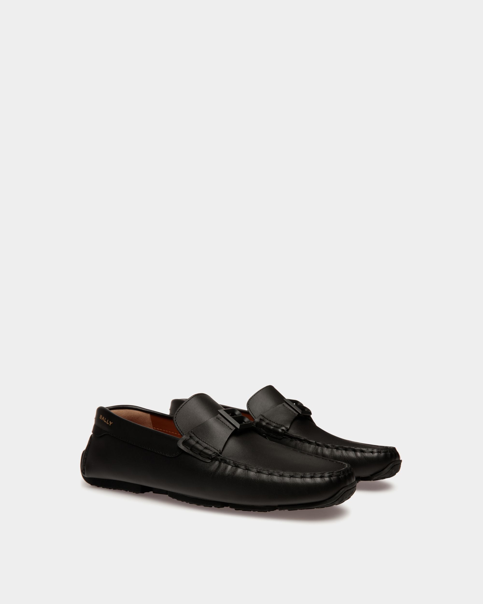 Chaussure Driver Pilot En Cuir Noir - Homme - Bally - 02