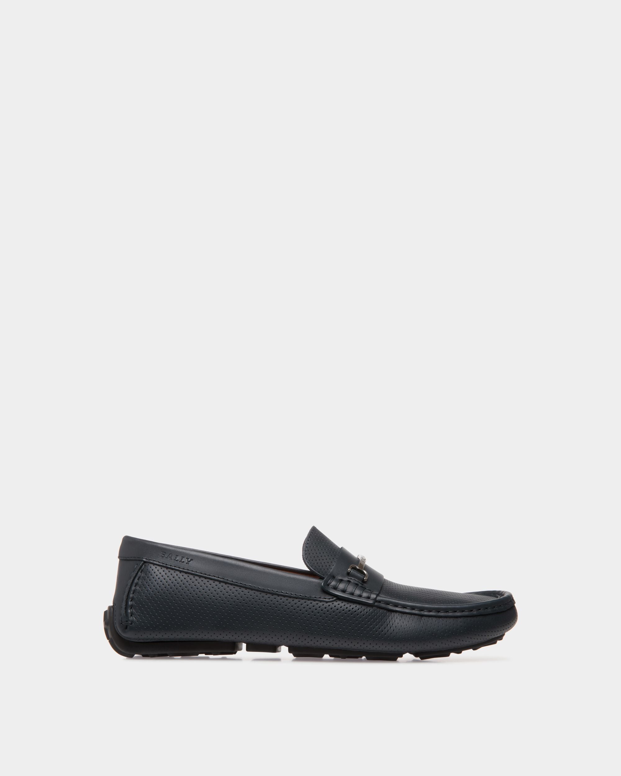 Drivers In Blue Leather - Men's - Bally - 01