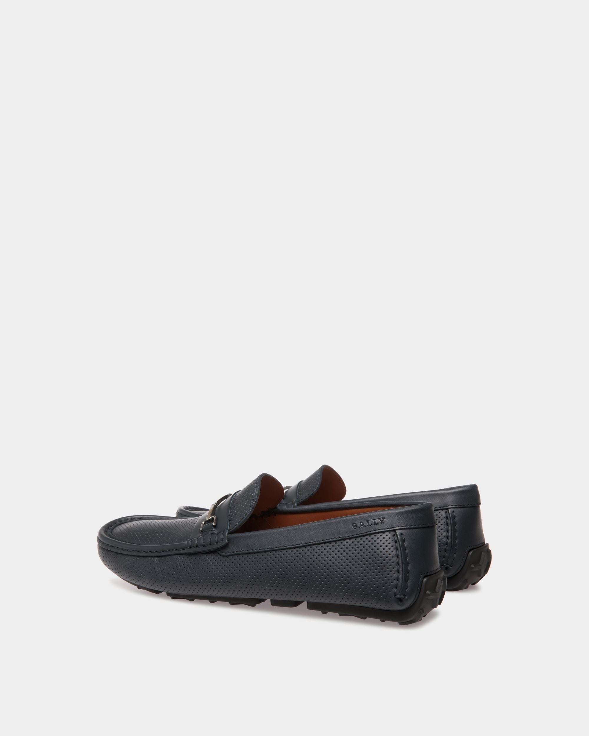 Drivers In Blue Leather - Men's - Bally - 03