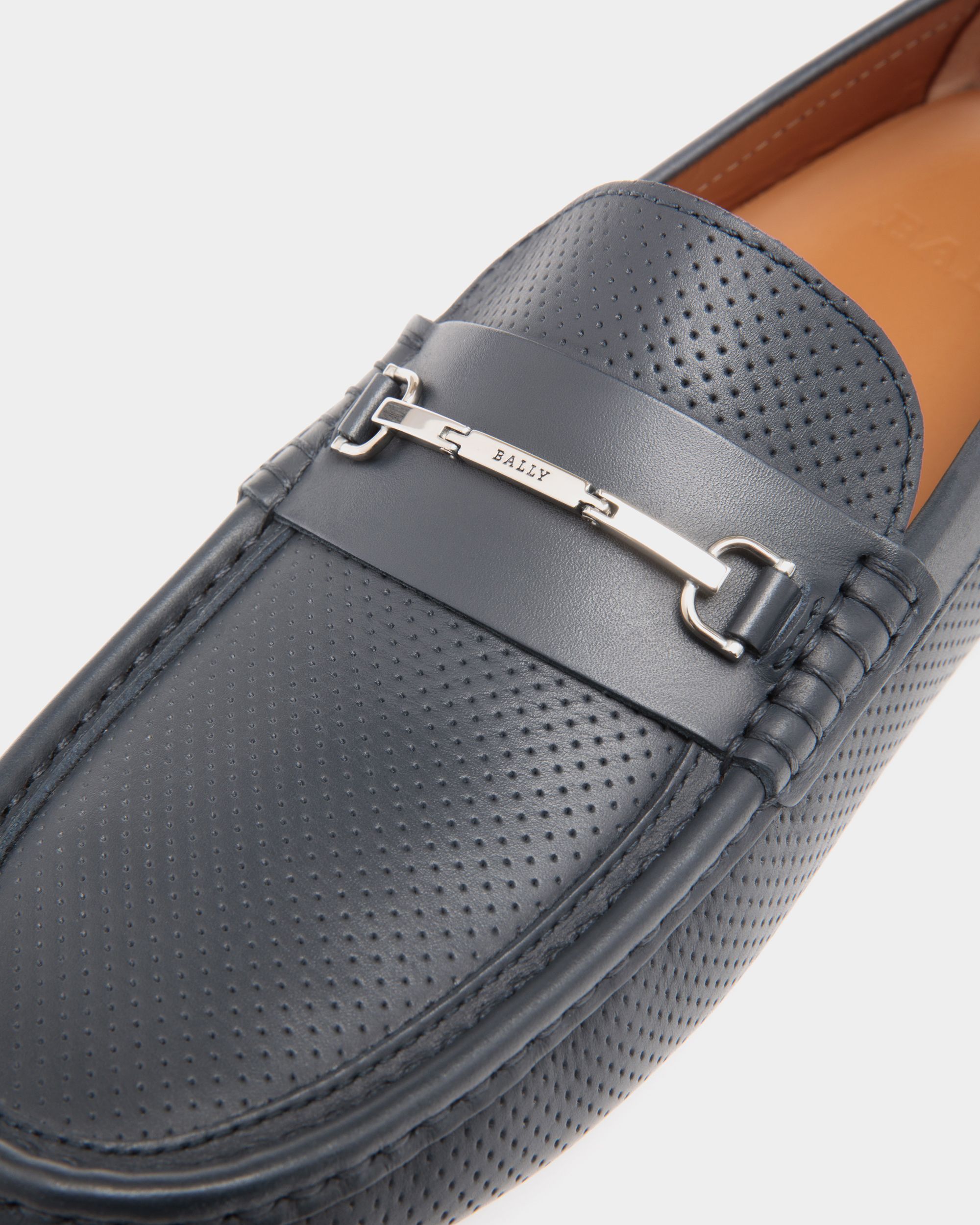 Drivers In Blue Leather - Men's - Bally - 05