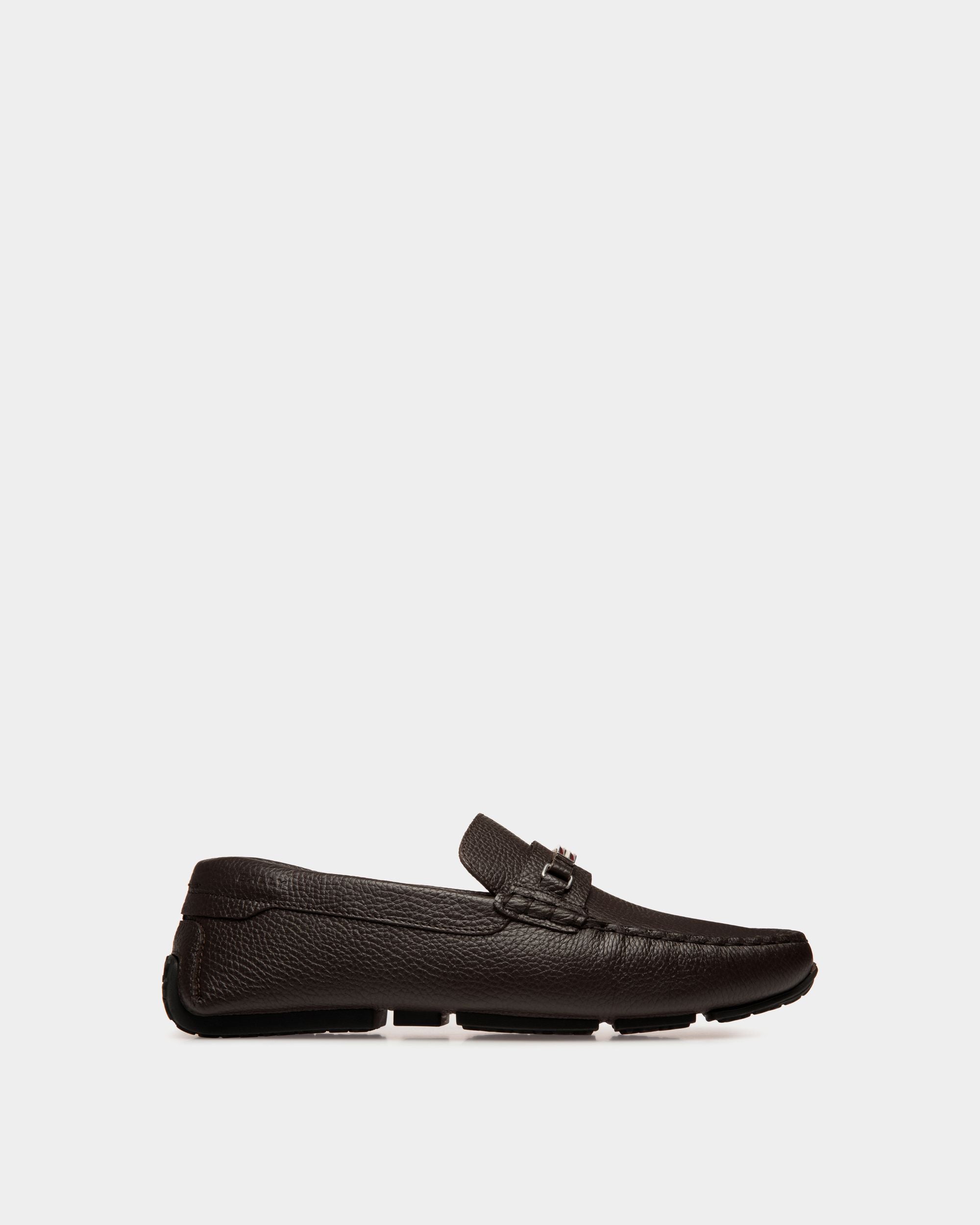 Pilot Driver In Ebano Grained Leather - Men's - Bally - 01