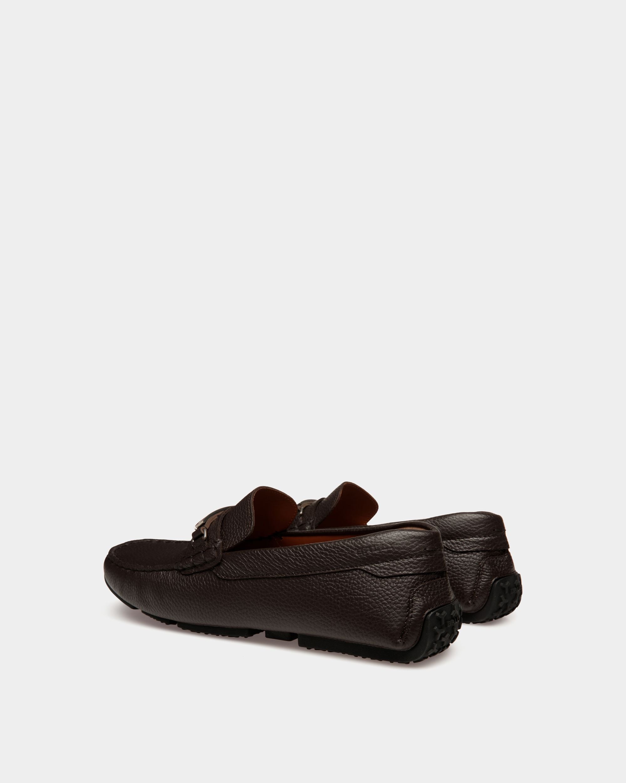 Pilot Driver In Ebano Grained Leather - Men's - Bally - 03