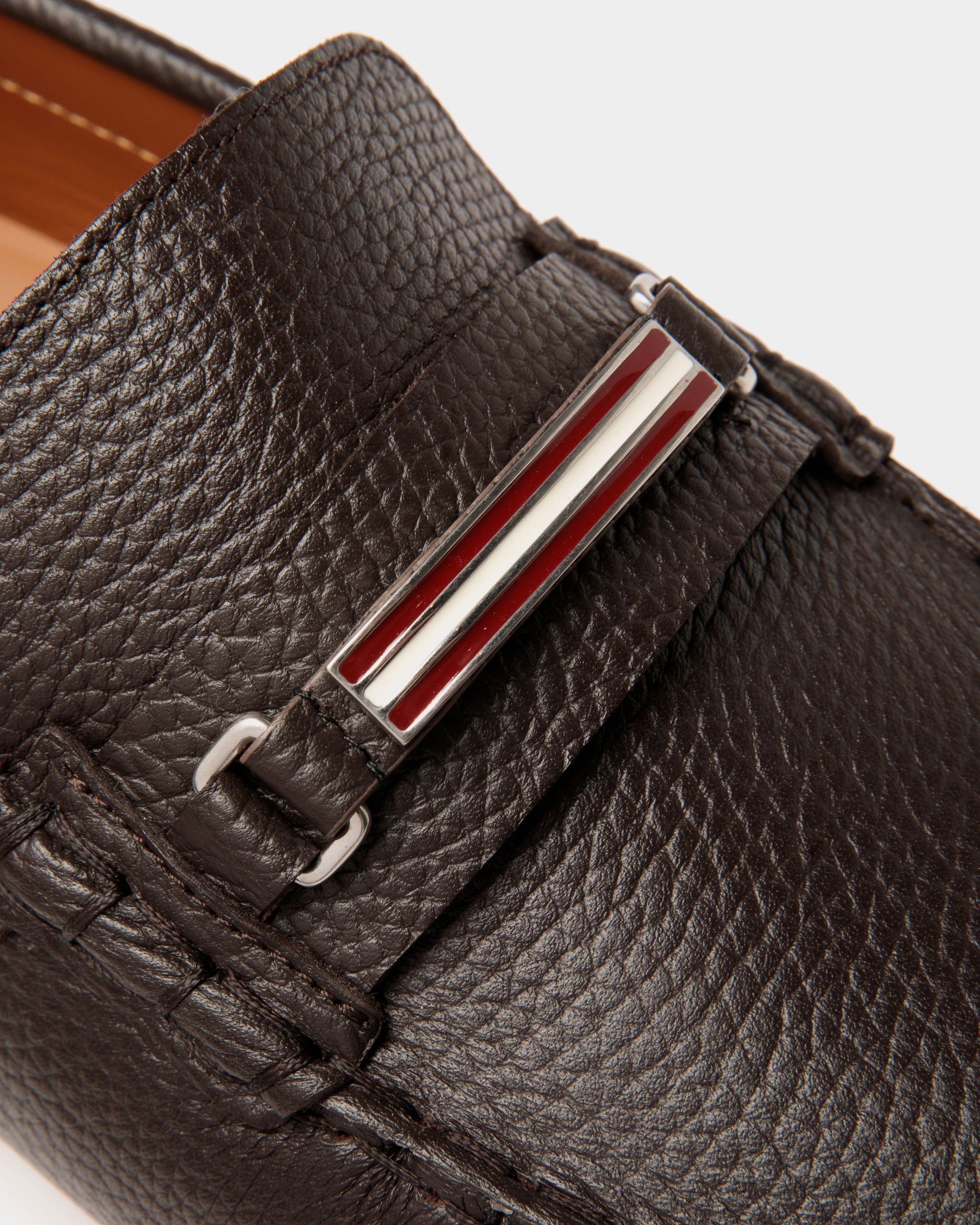 Pilot Driver In Ebano Grained Leather - Men's - Bally - 04