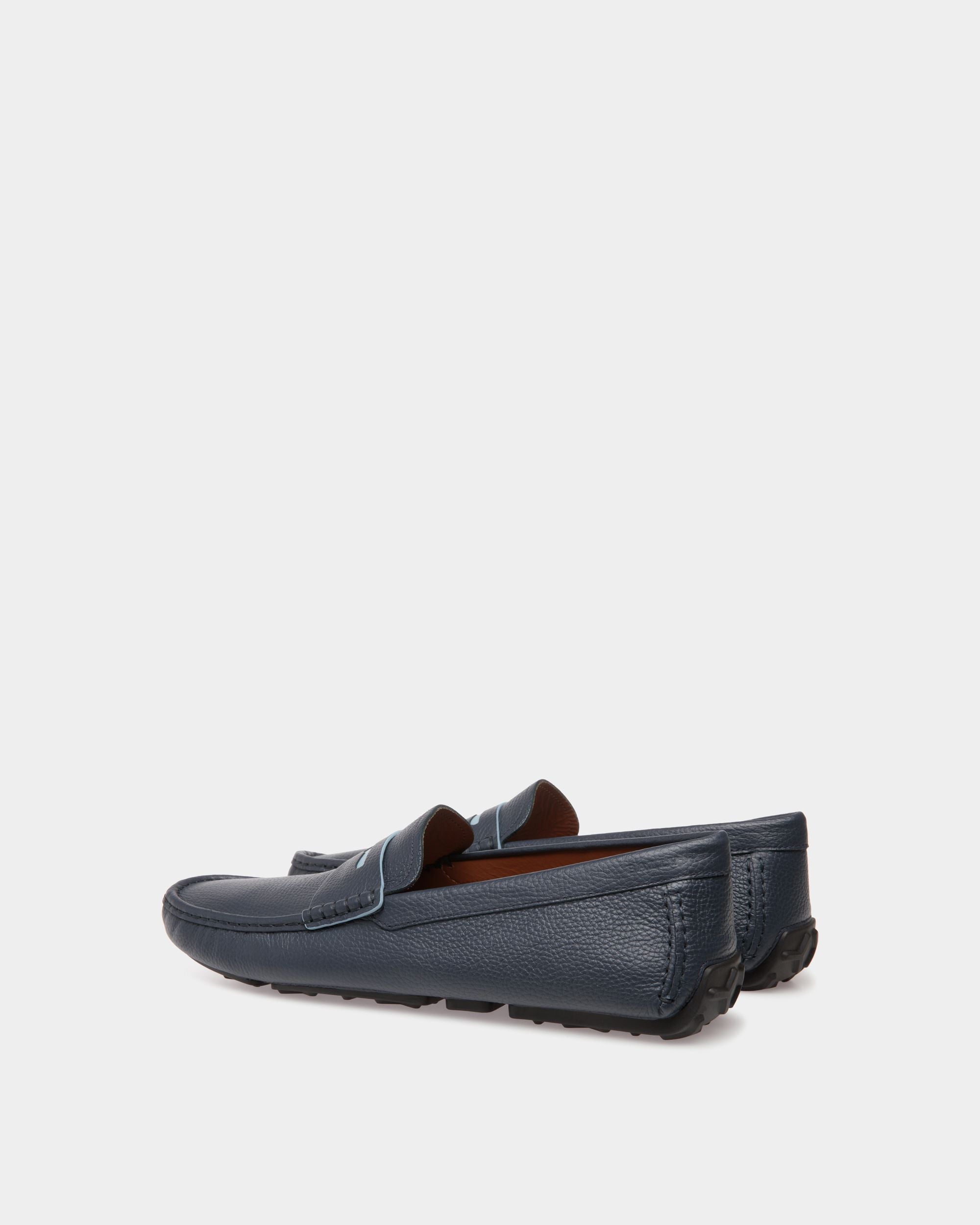 Modell Driver Aus Genarbtem Leder In Blau - Herren - Bally - 03
