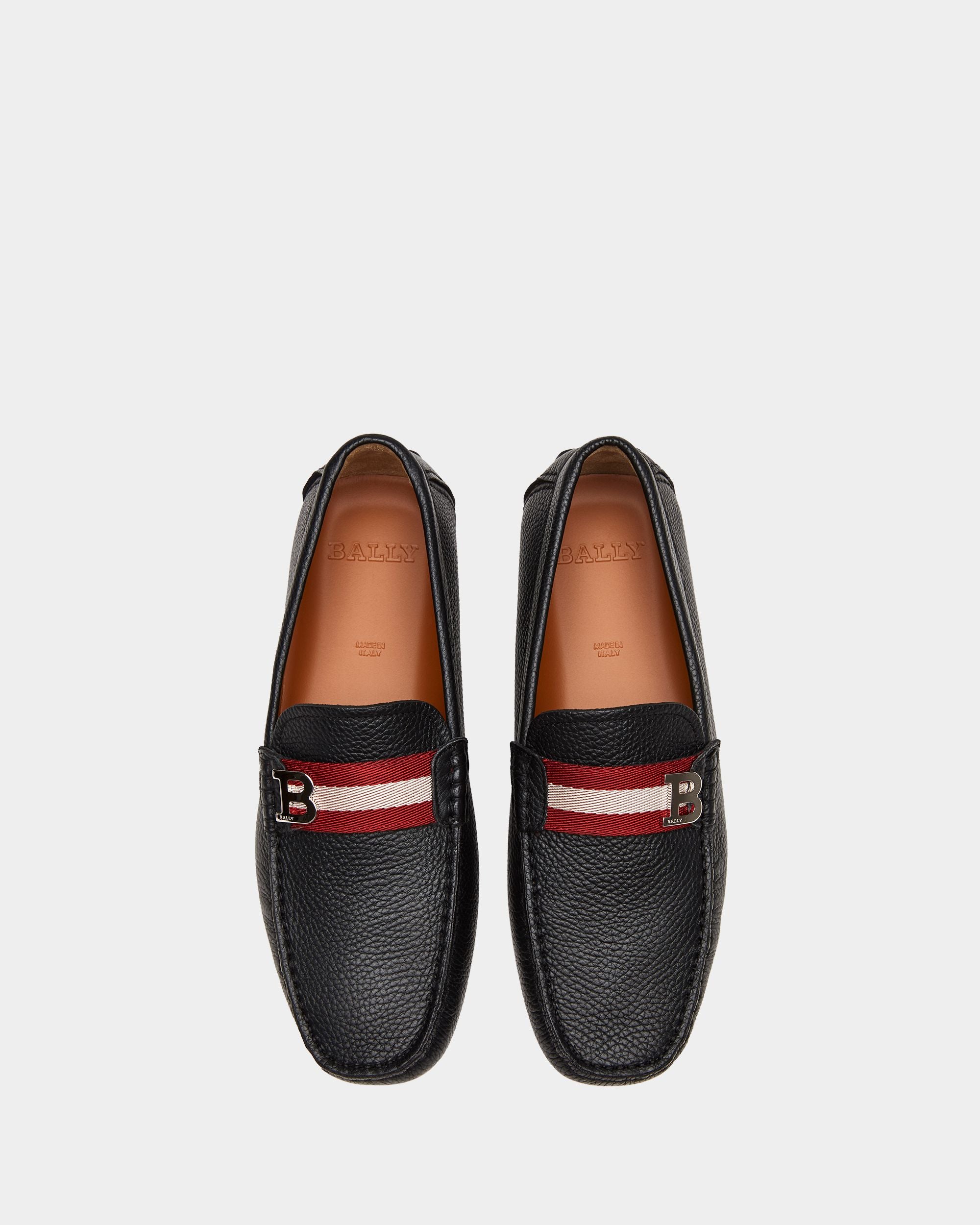Chaussure Driver En Cuir Grainé Noir - Homme - Bally - 05