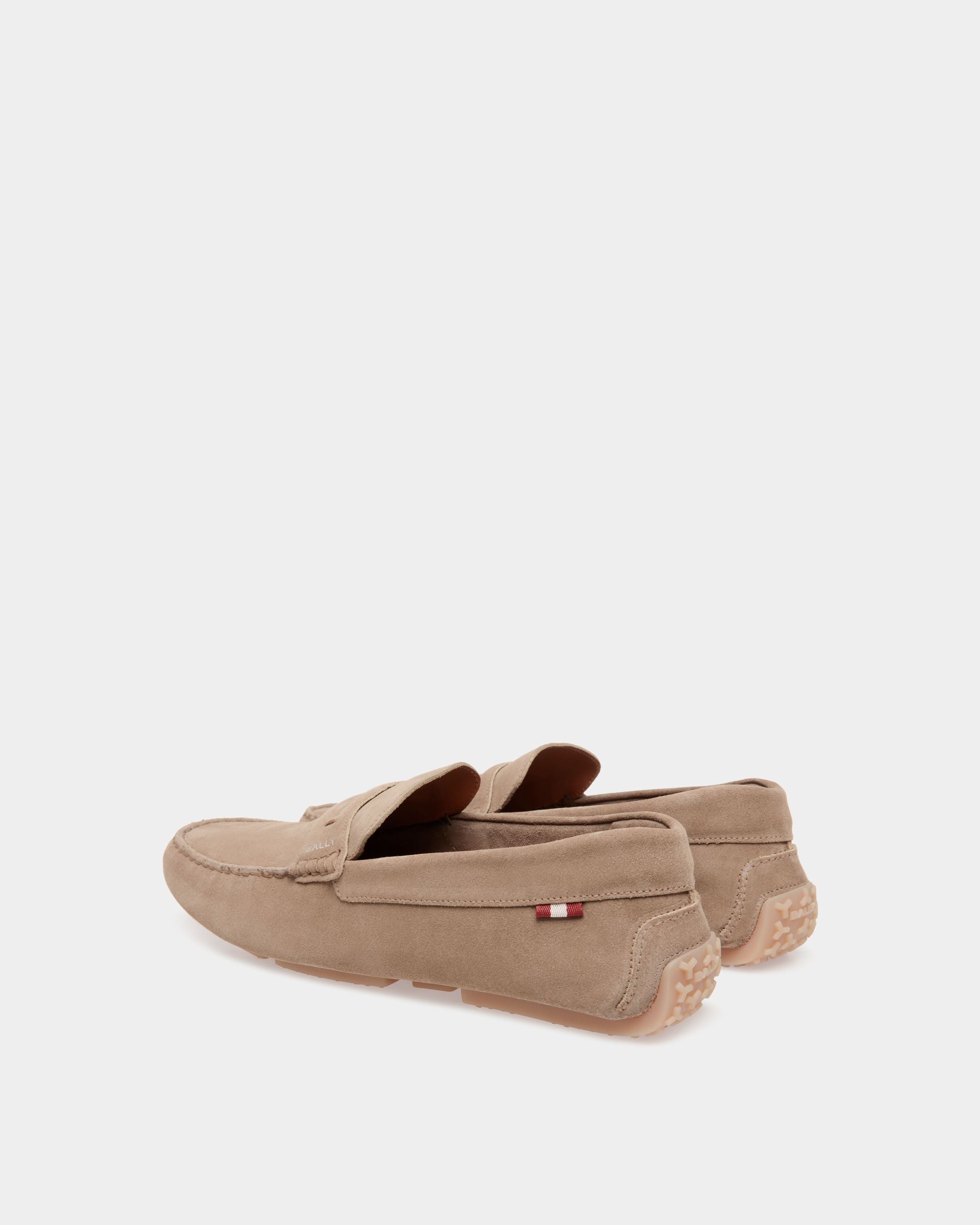 Pilot Driver-Schuh Aus Veloursleder In Taupe - Herren - Bally - 03