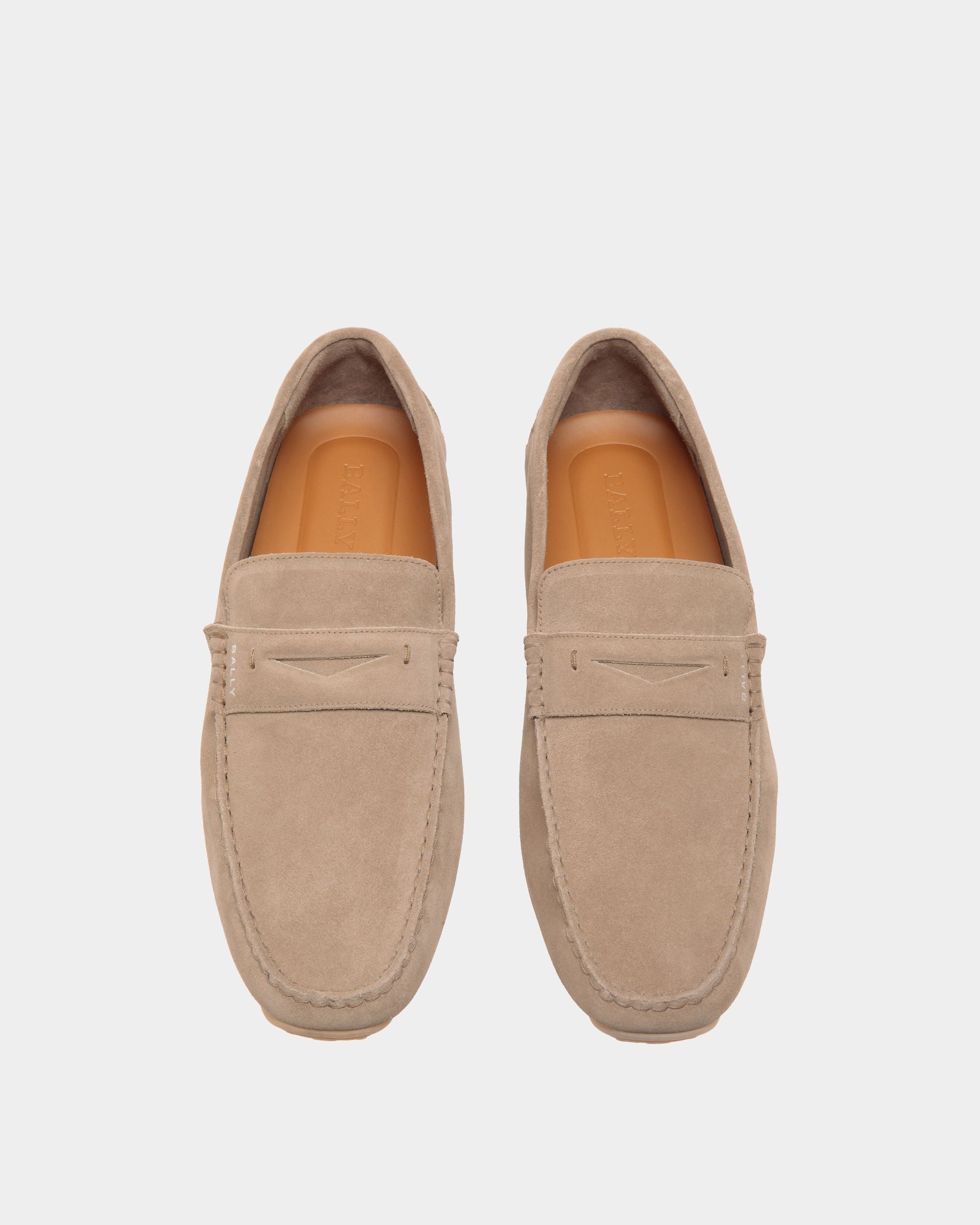 Pilot Driver-Schuh Aus Veloursleder In Taupe - Herren - Bally - 04