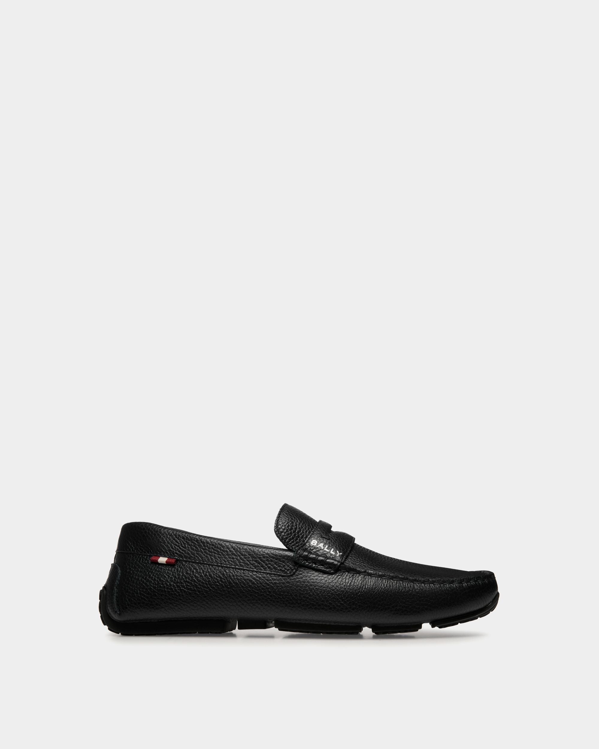 Pilot Driver-Schuh Aus Genarbtem Leder In Schwarz - Herren - Bally - 01
